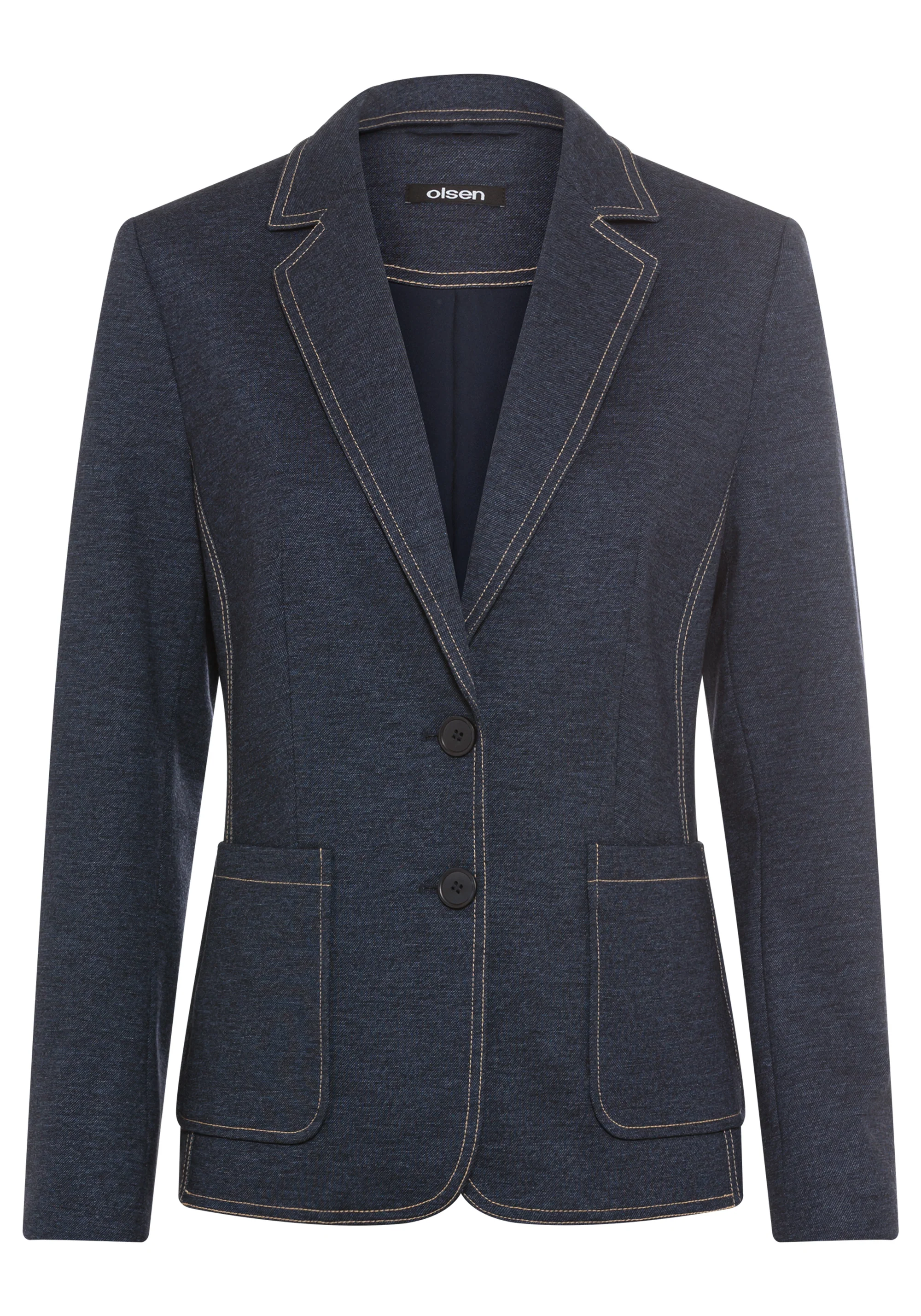 Denim Look Jersey Blazer - Image 3