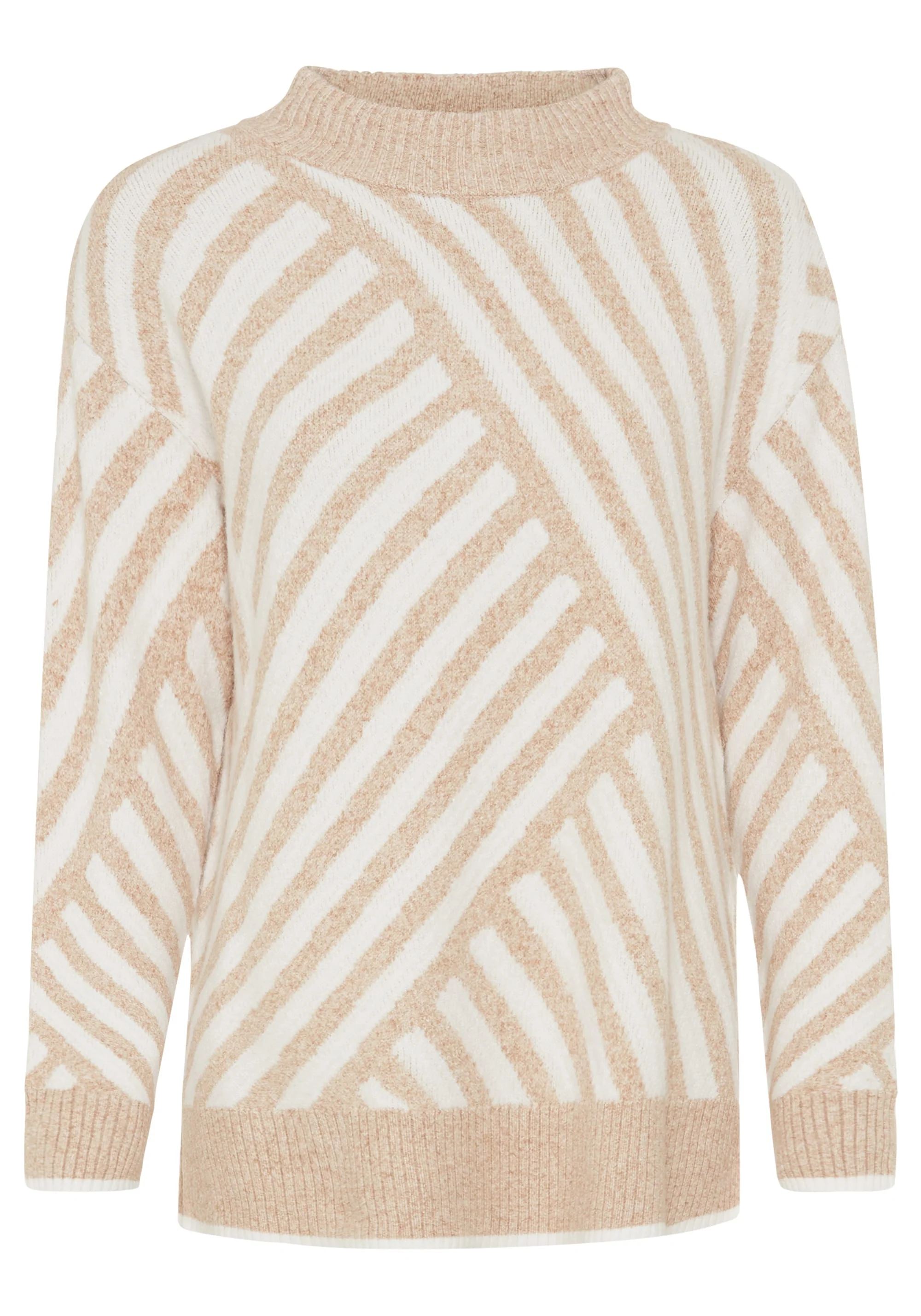 Diagonal Stripe Tunic Sweater - Image 4