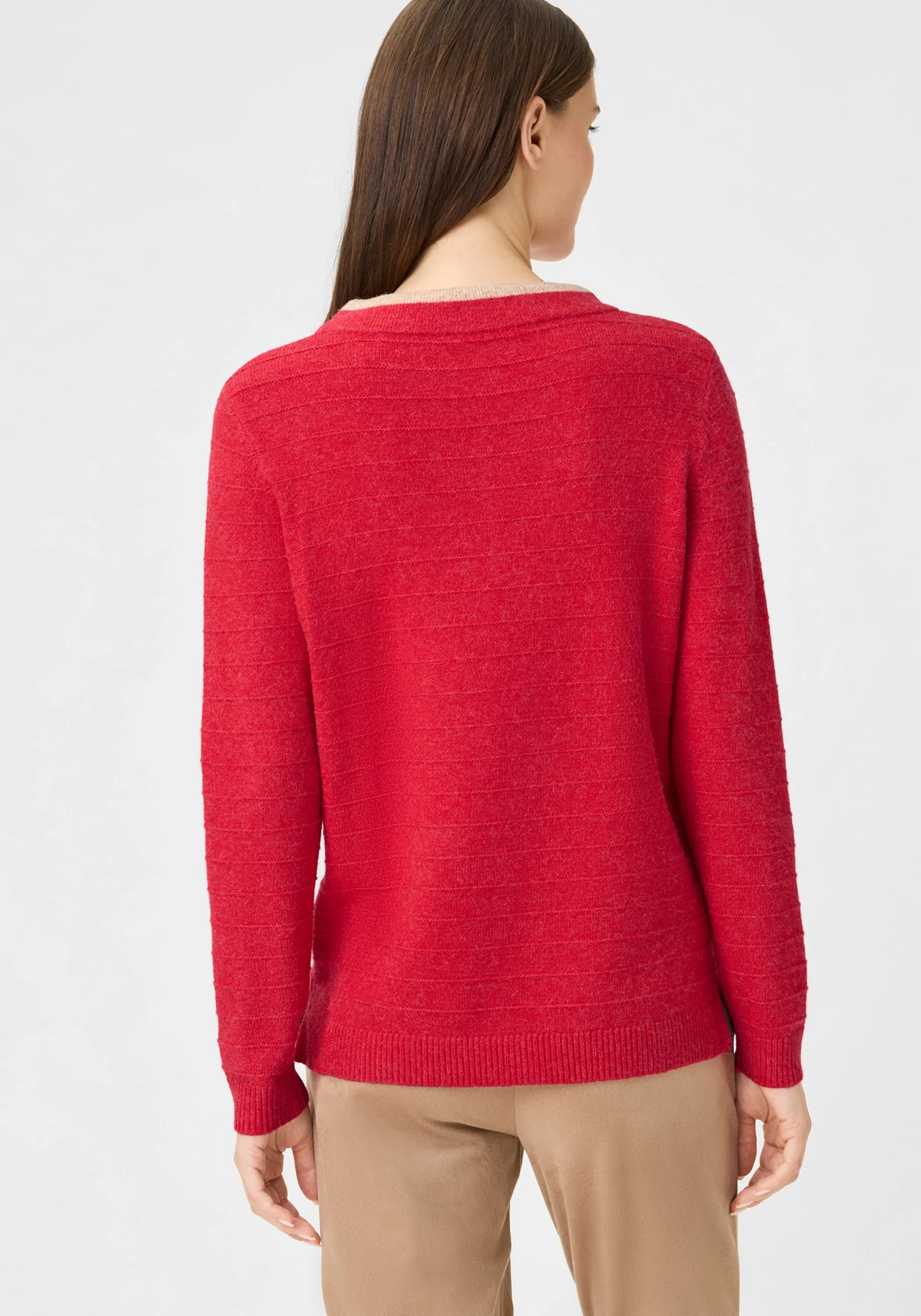 Drawstring Neck Mélange Sweater - Image 4