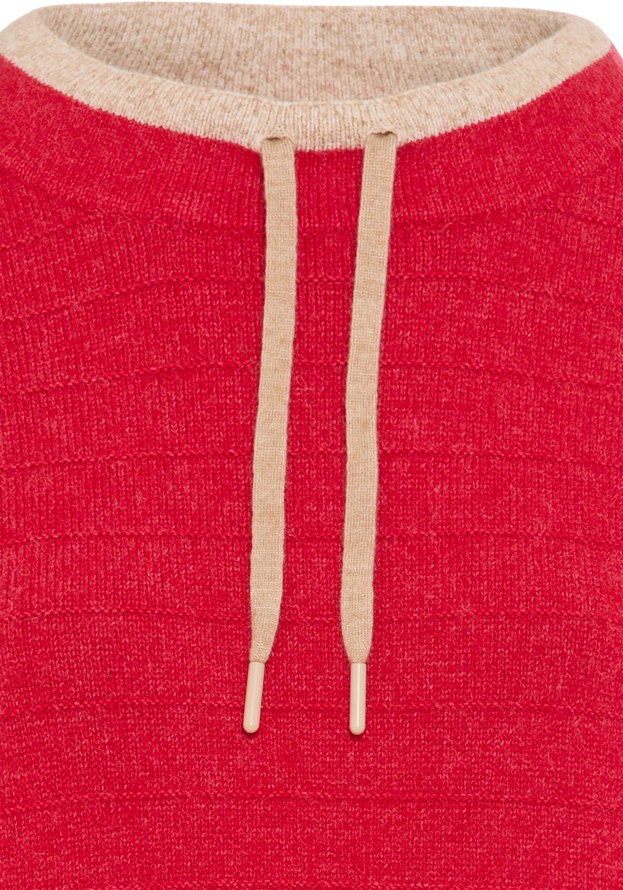 Drawstring Neck Mélange Sweater - Image 8