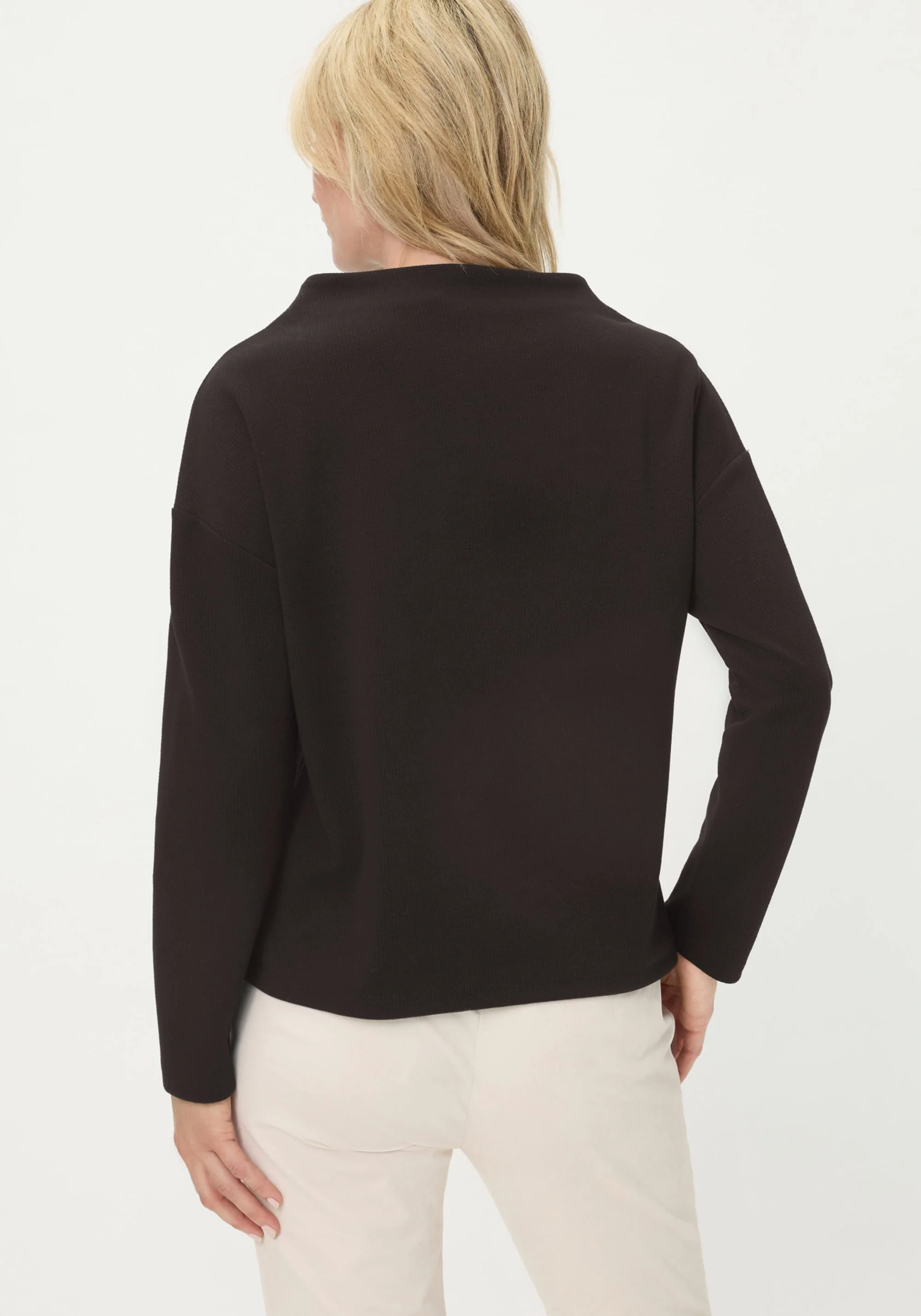 Embellished Funnel Neck Jersey Top - Image 2