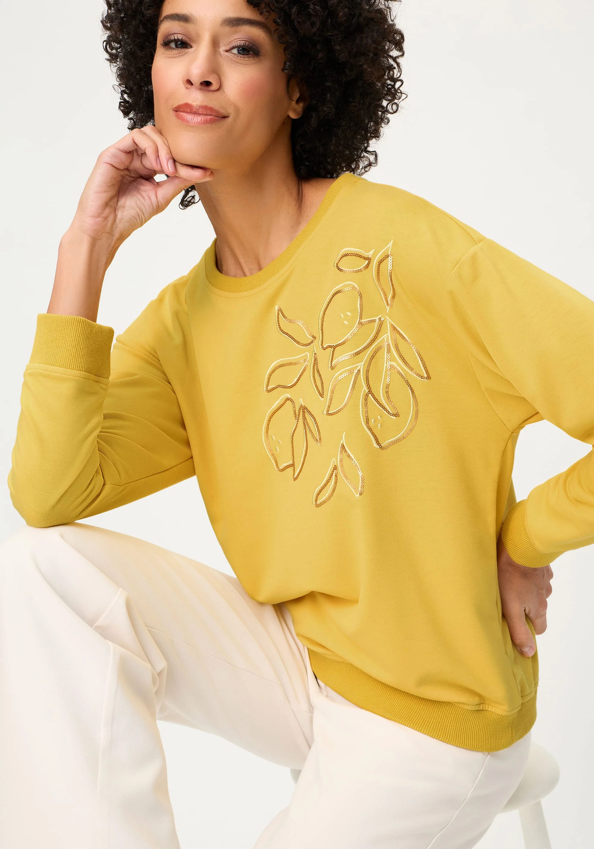 Embellished Jersey Top
