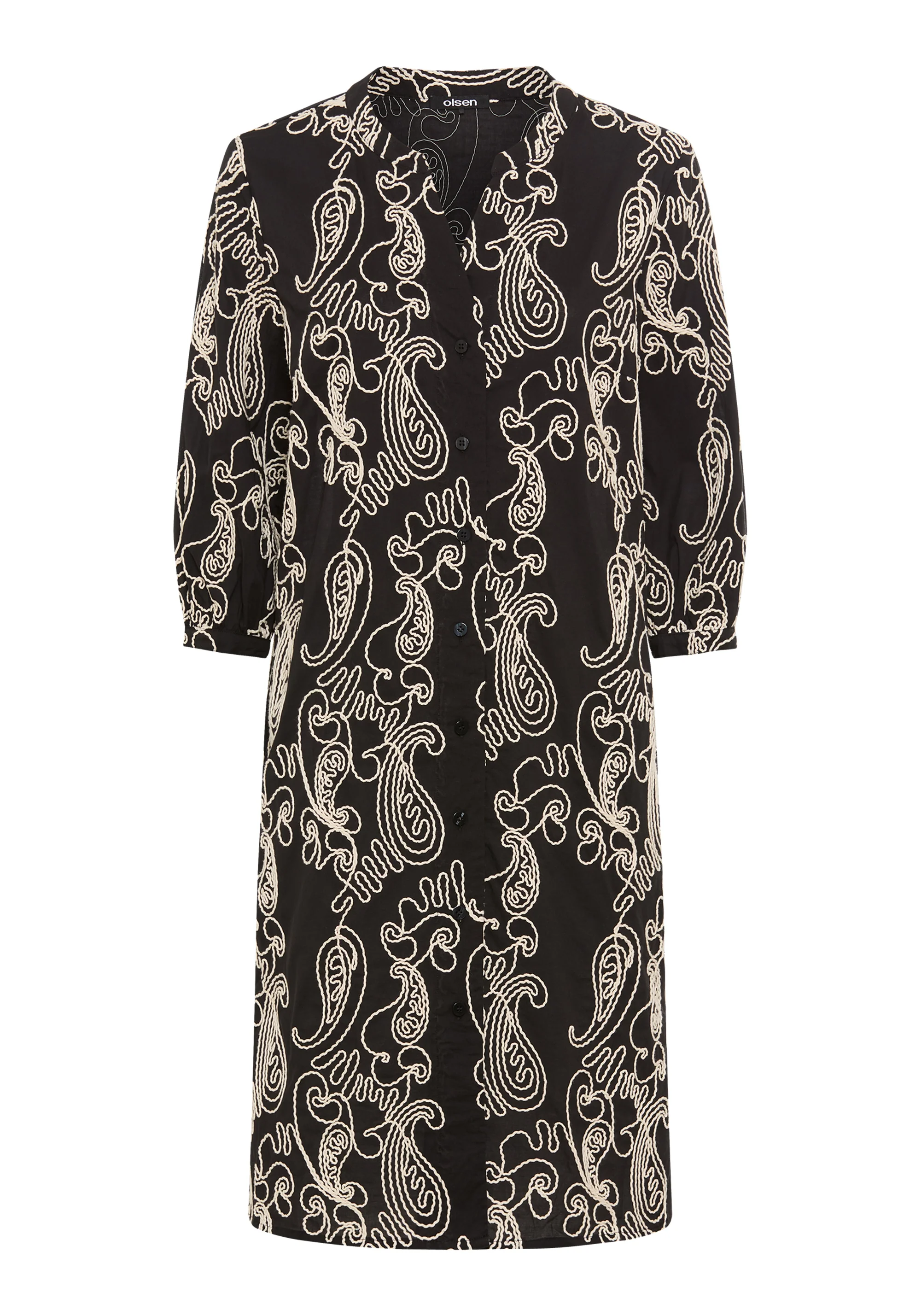 Embroidered 3/4 sleeve dress - Image 6