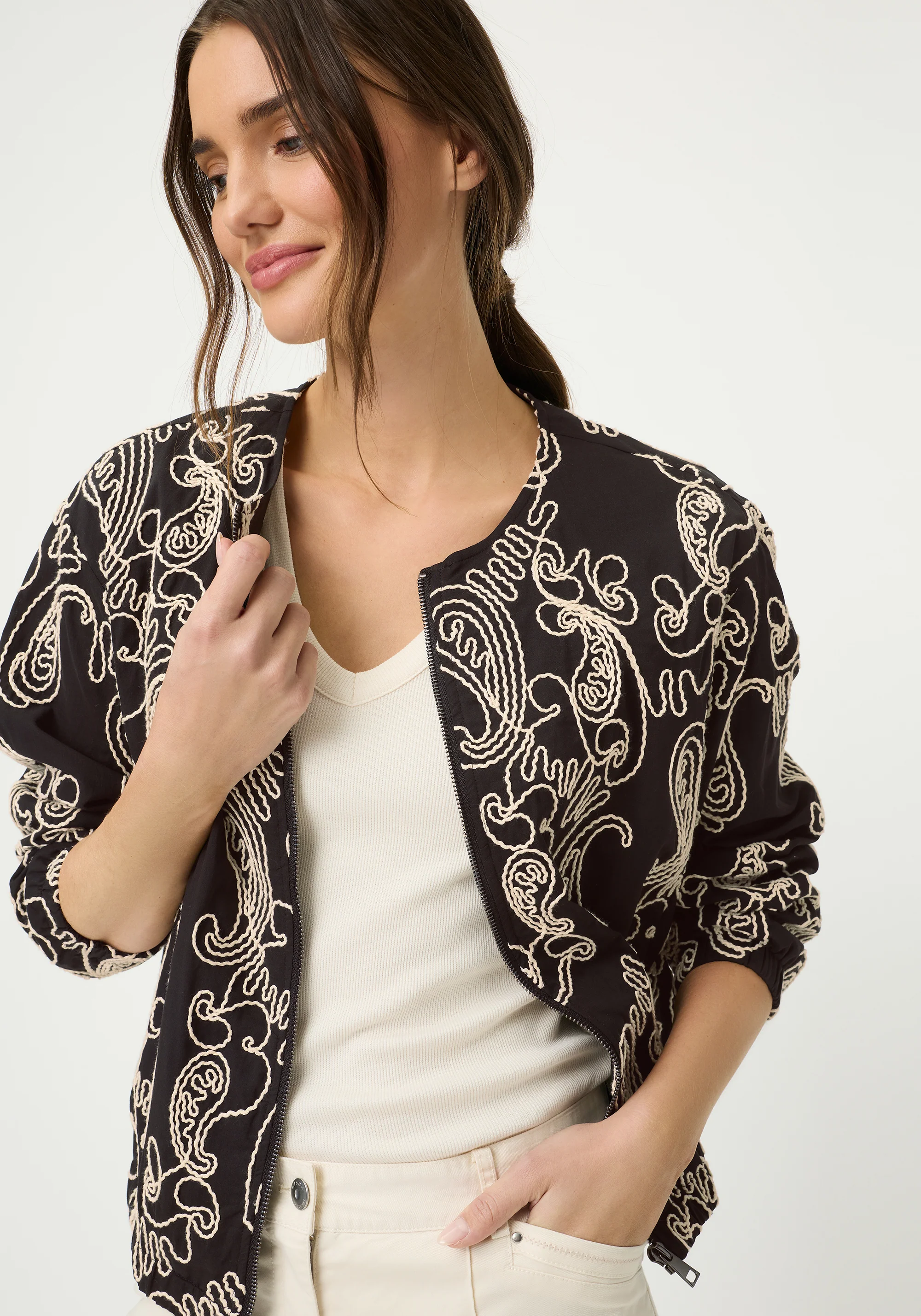 Embroidered Indoor Jacket