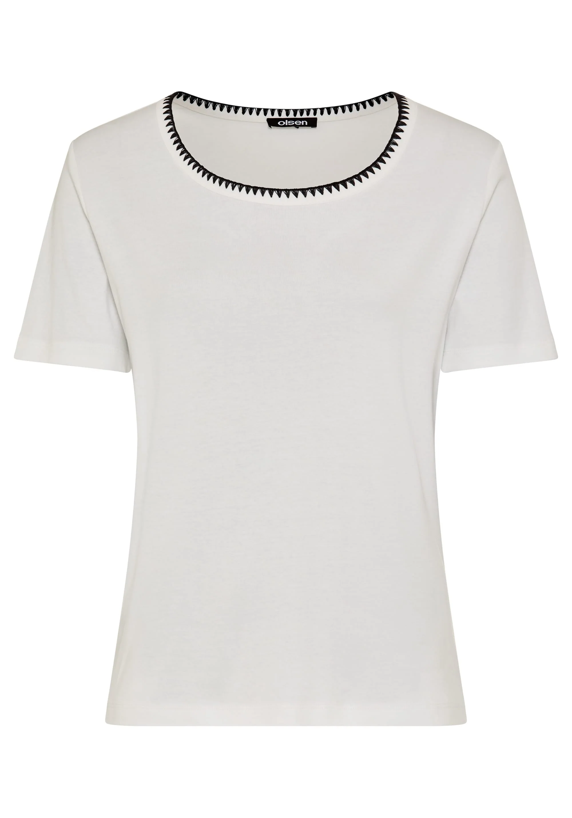 Embroidered Neck T-Shirt - Image 5