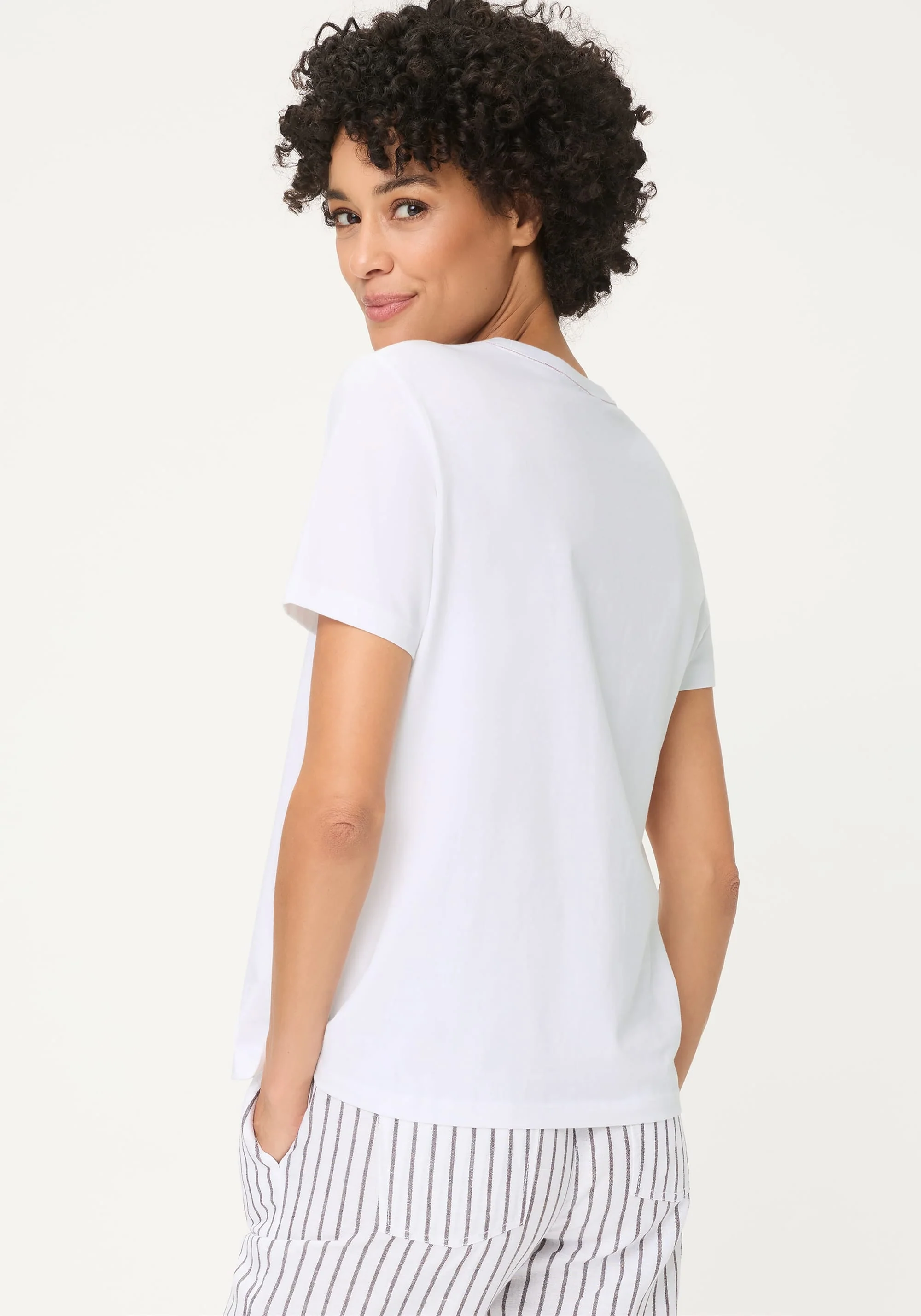 Embroidered Placement Print T-Shirt - Image 2