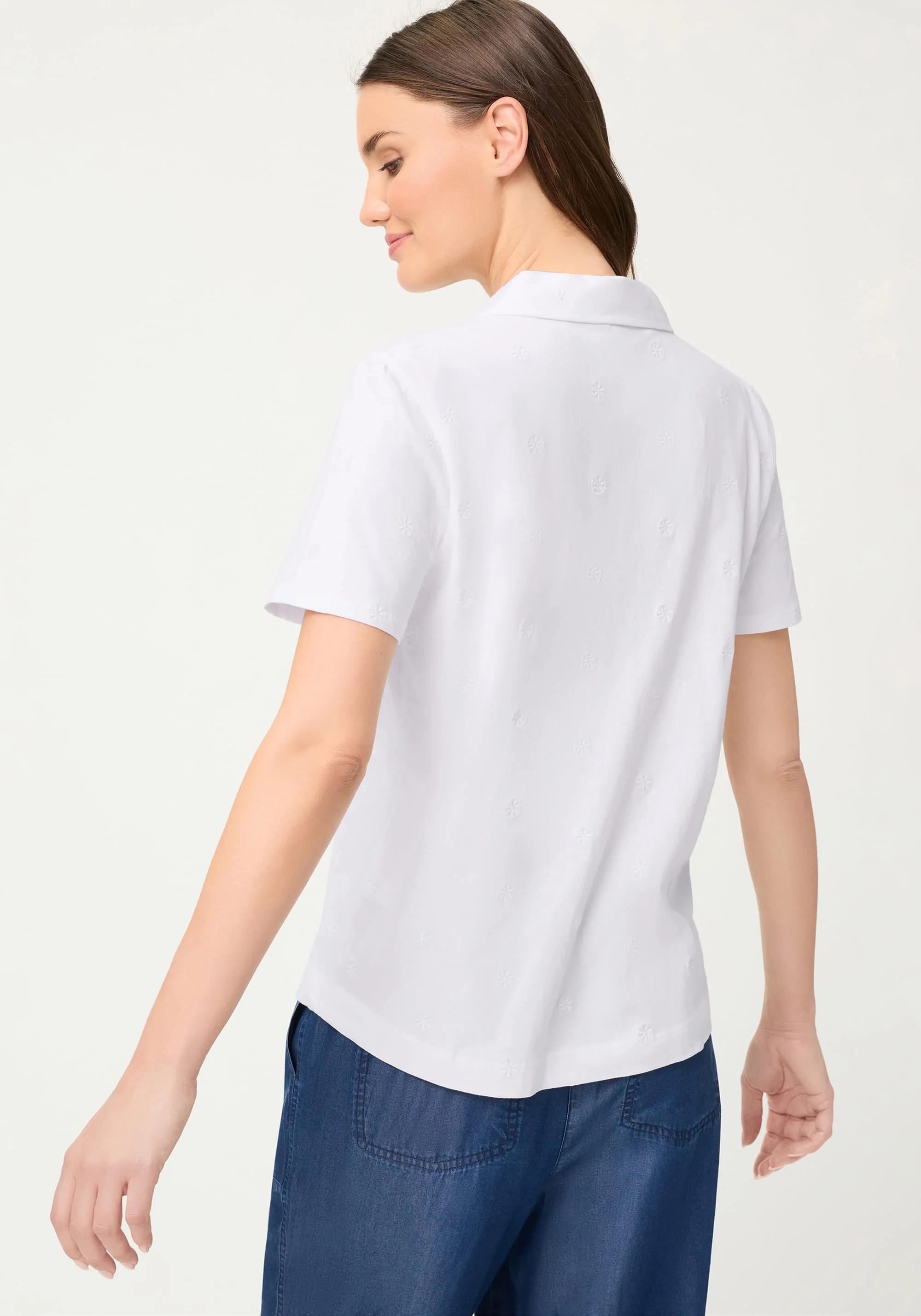 Embroidered Polo Henley T-Shirt - Image 3