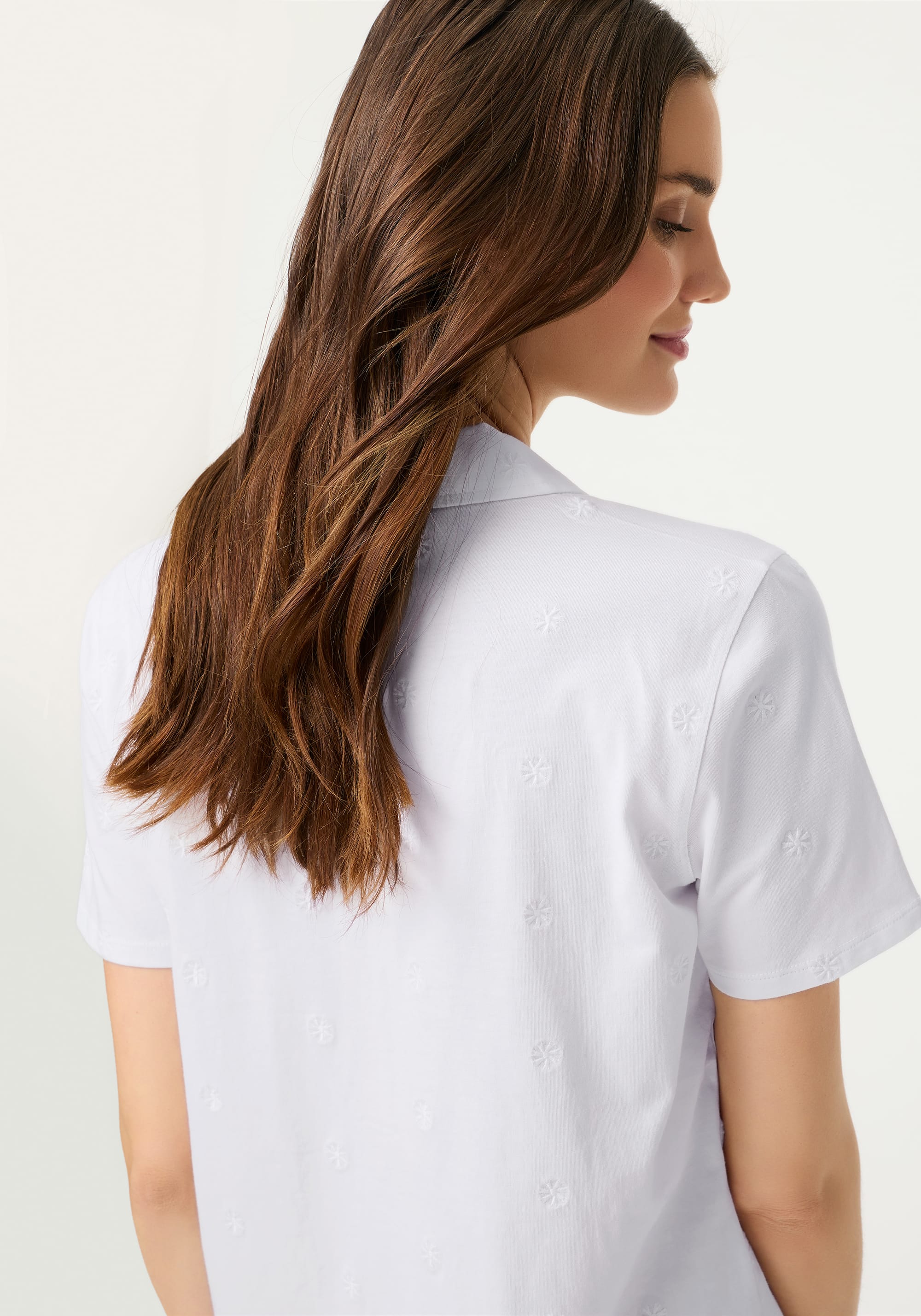 Embroidered Polo Henley T-Shirt - Image 4