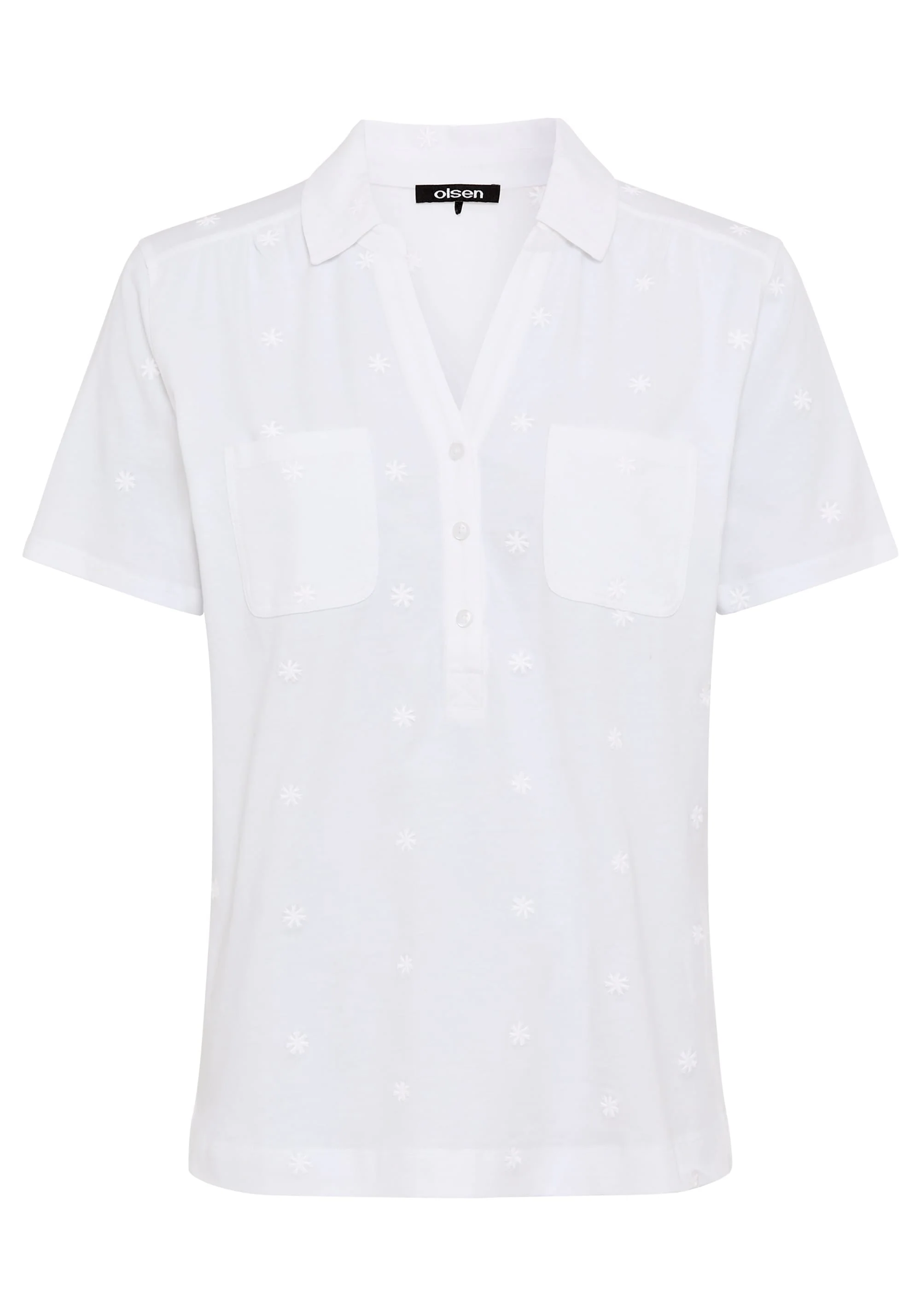 Embroidered Polo Henley T-Shirt - Image 6