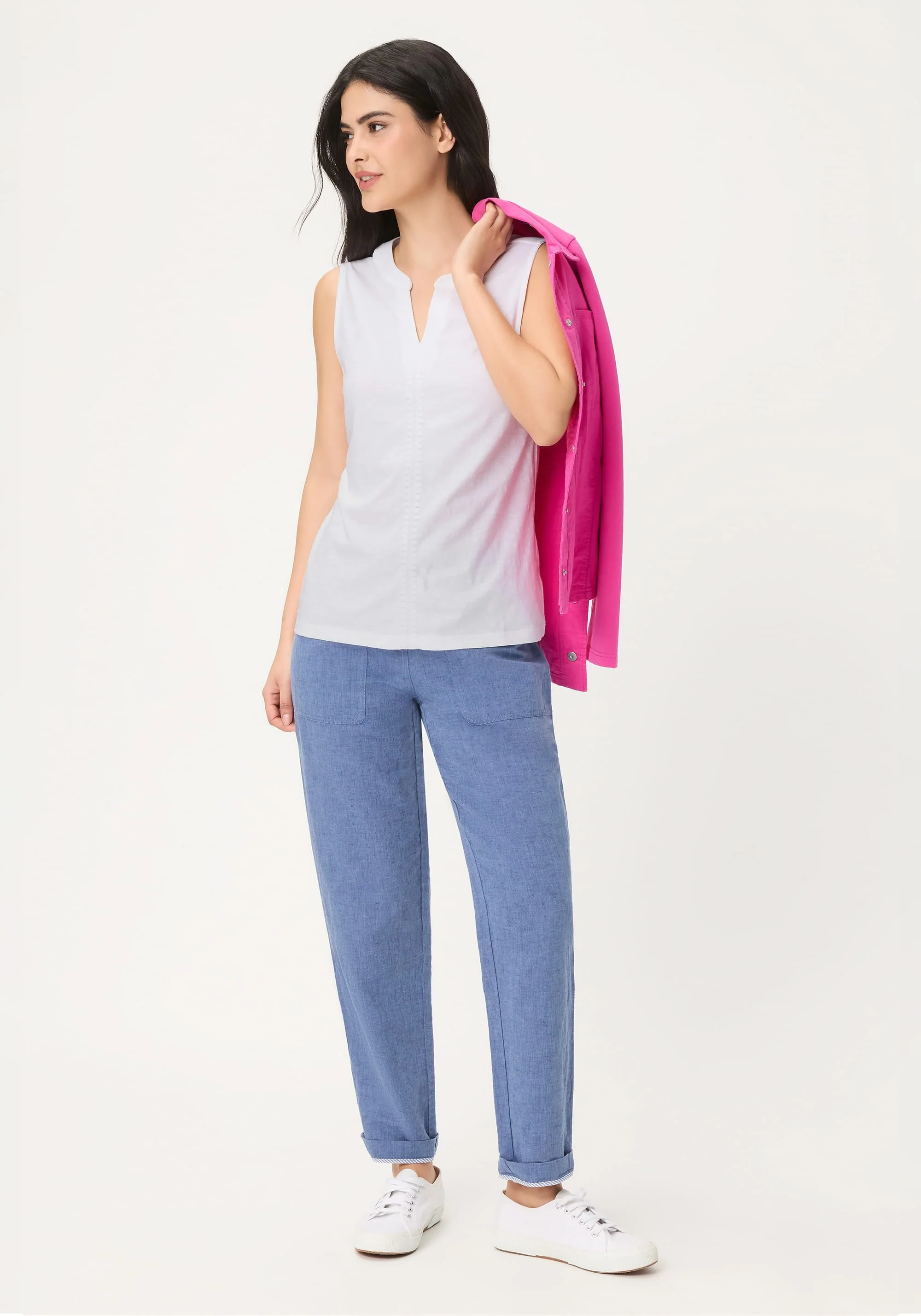 Embroidered Sleeveless Shell - Image 4