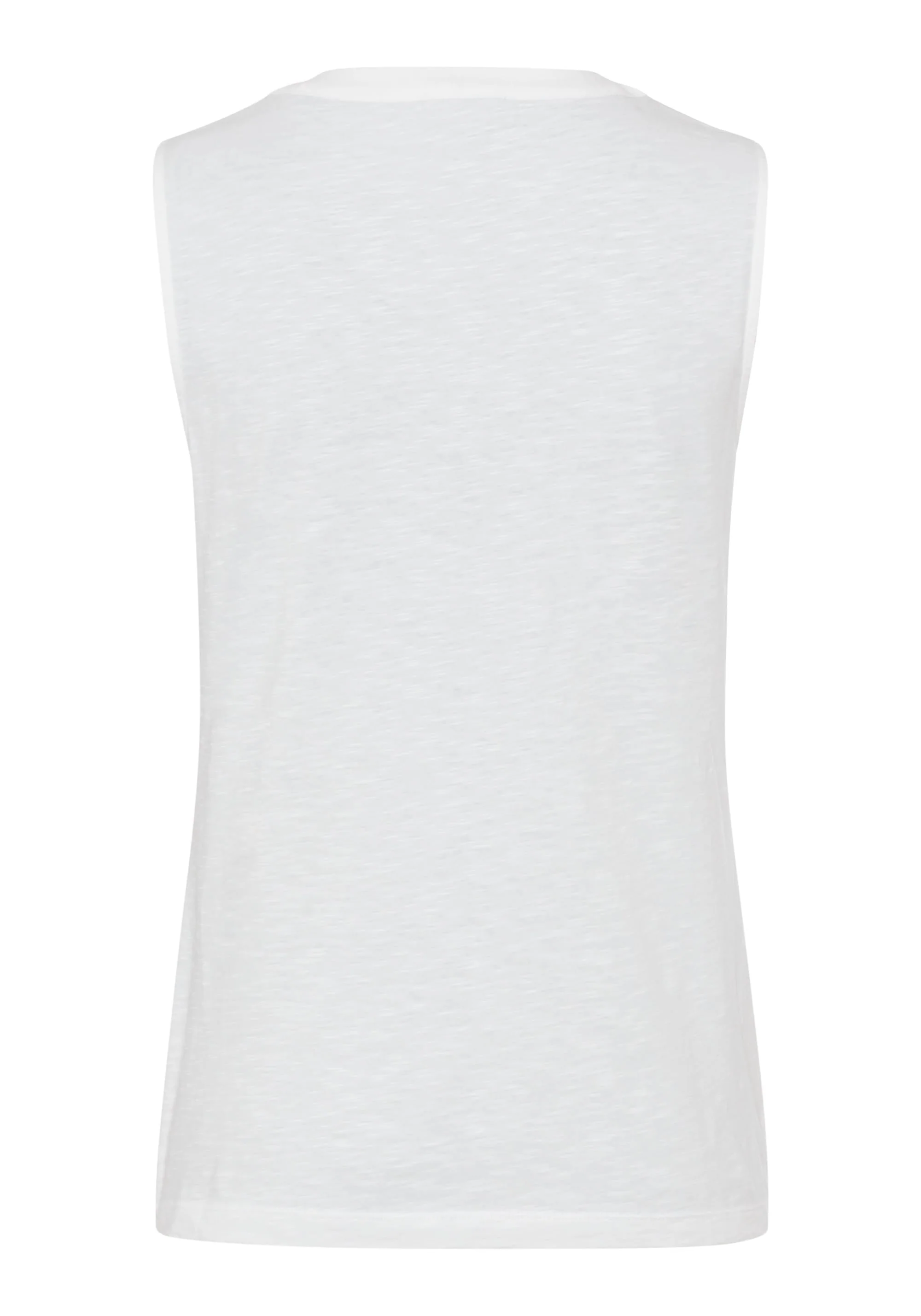 Embroidered Split V-Neck Shell - Image 4