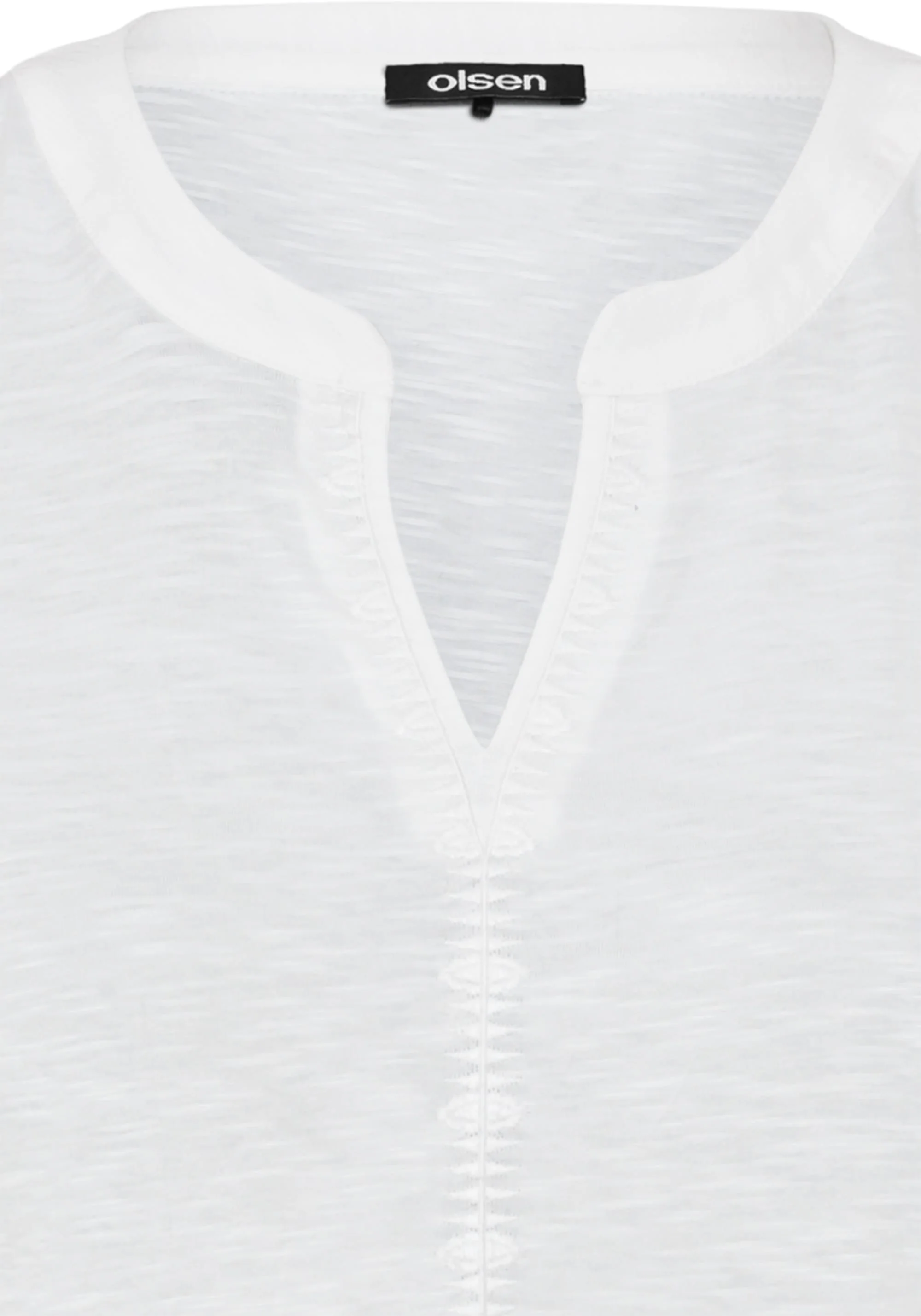 Embroidered Split V-Neck Shell - Image 5
