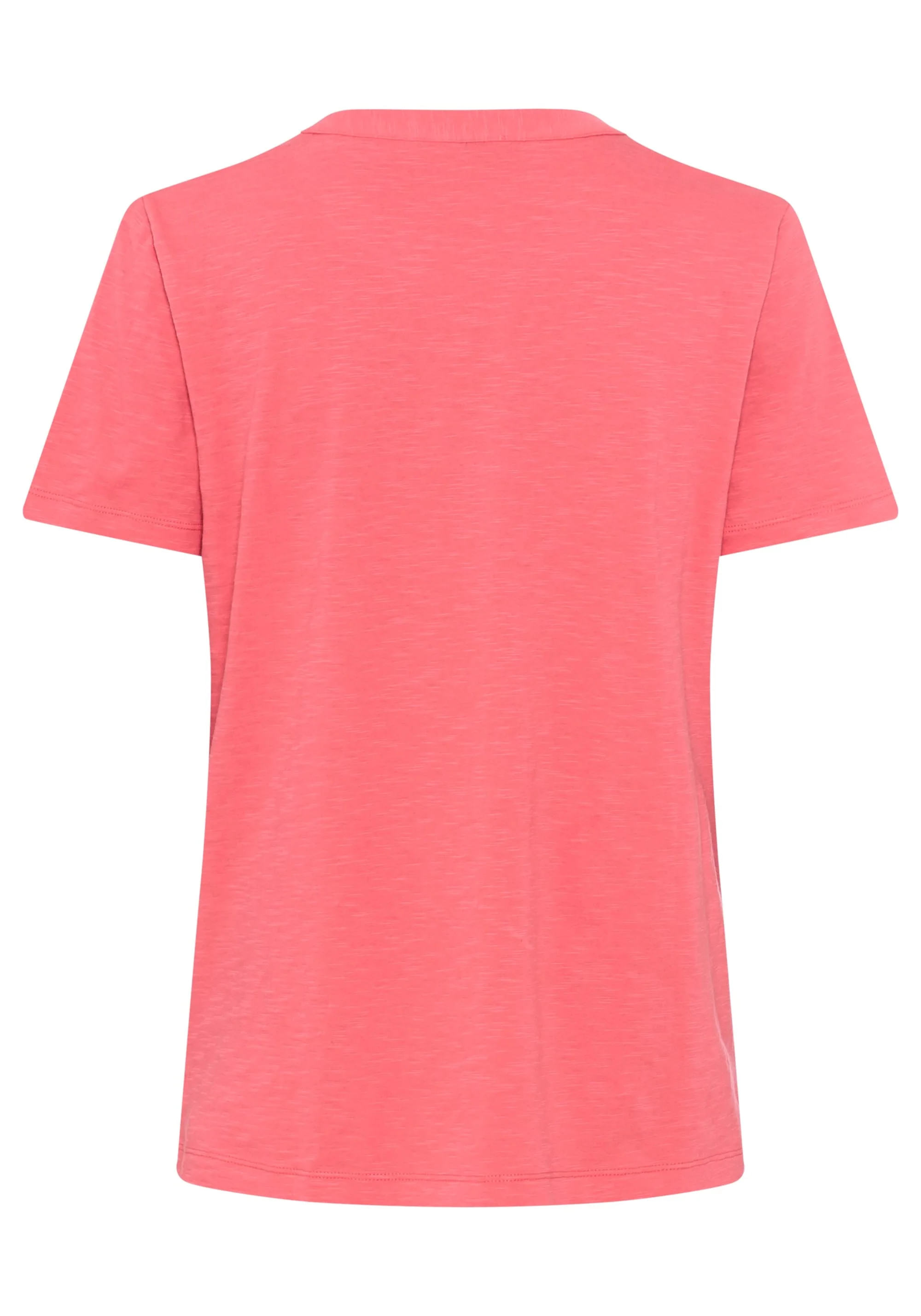 Embroidered Split V-Neck T-Shirt - Image 4