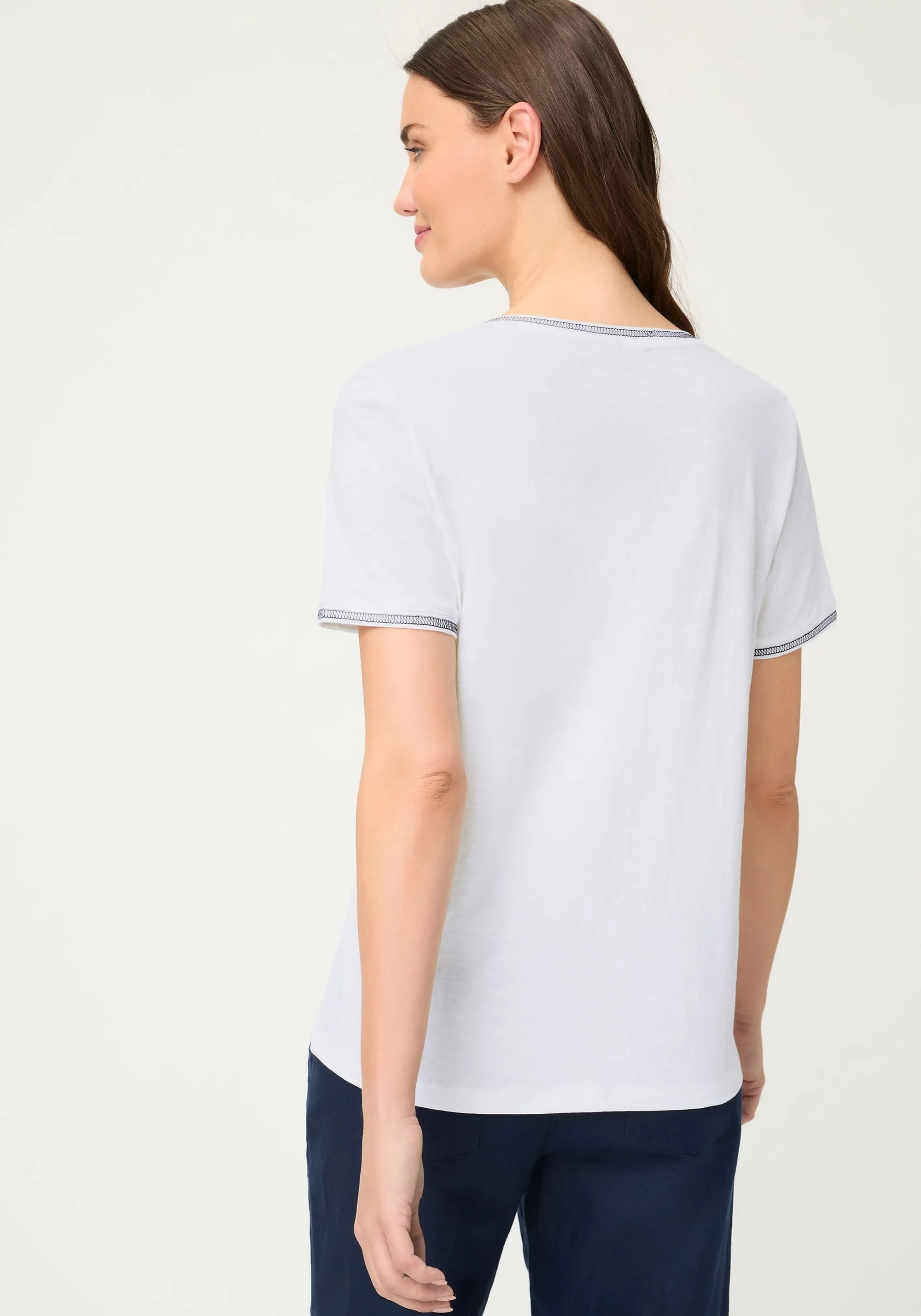 Embroidered Trim T-Shirt - Image 3