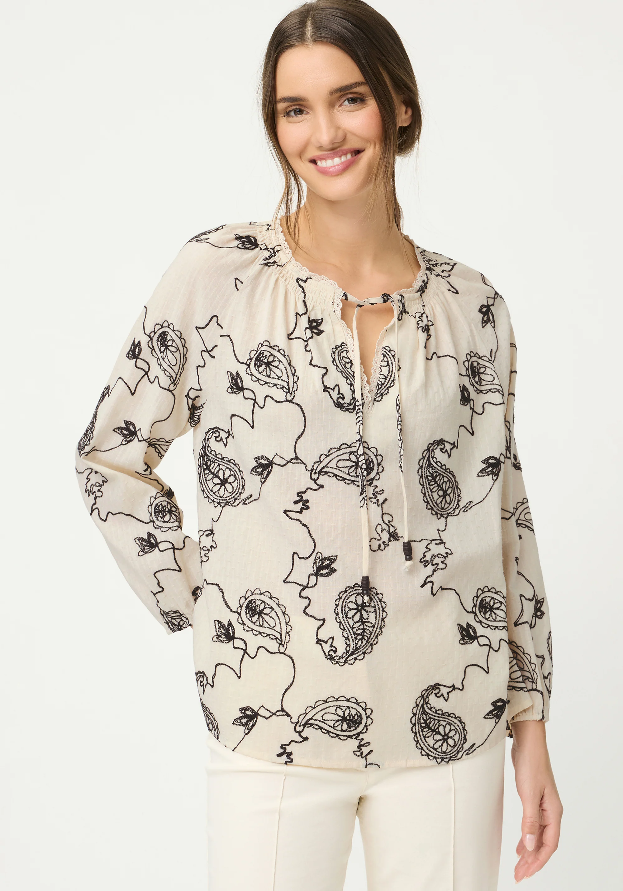 Embroidered Tunic Blouse