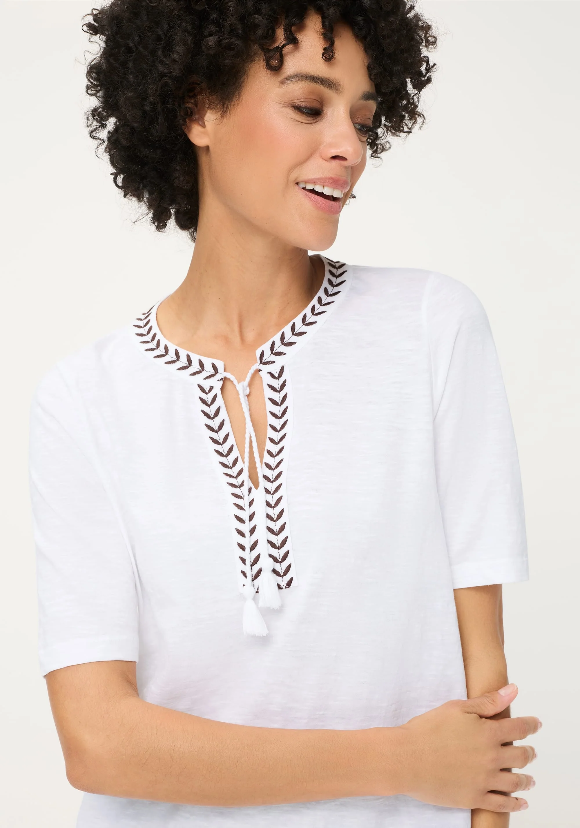 Embroidered Tunic T-Shirt