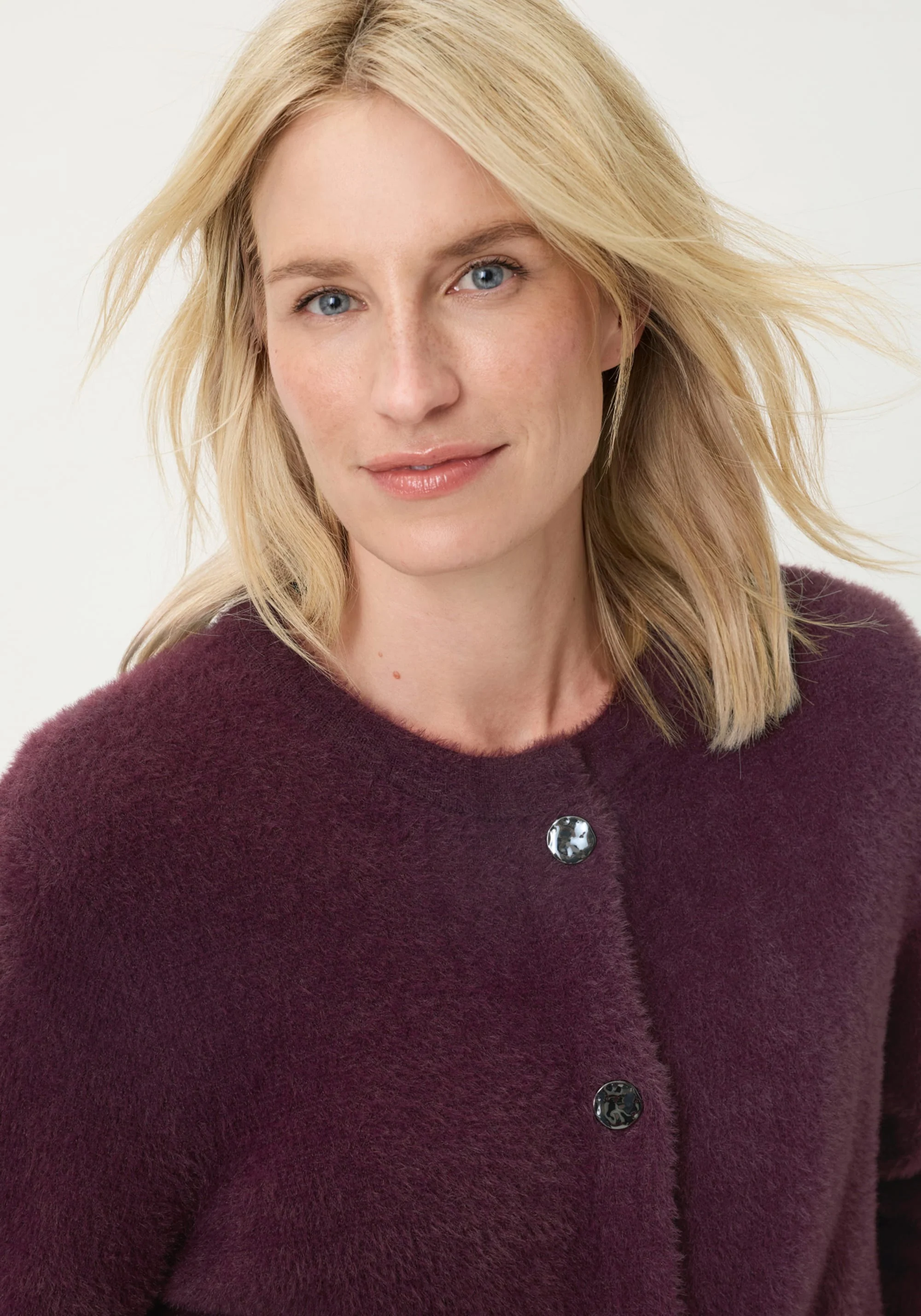 Eyelash Yarn Cardigan - Image 3
