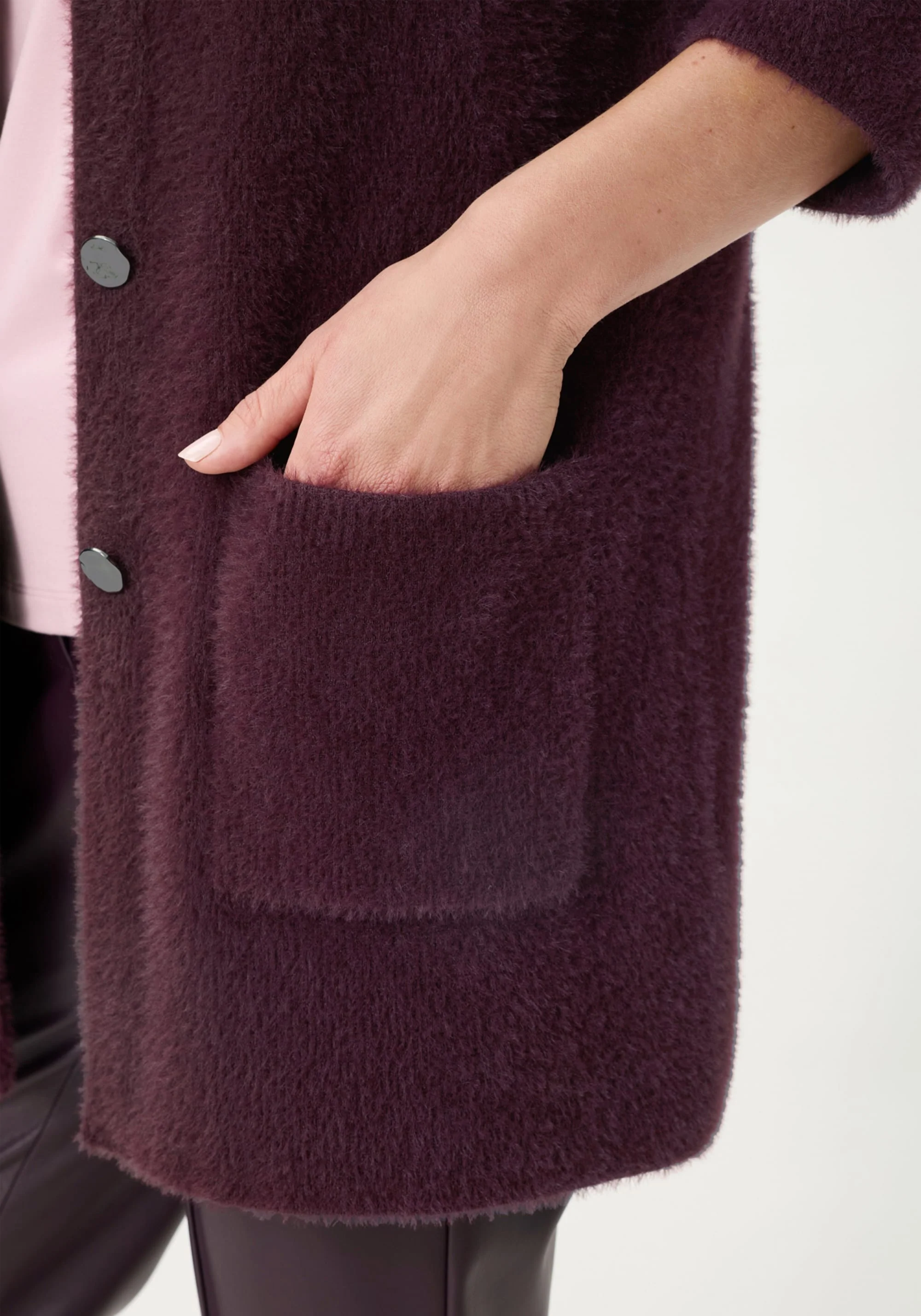Eyelash Yarn Cardigan - Image 4