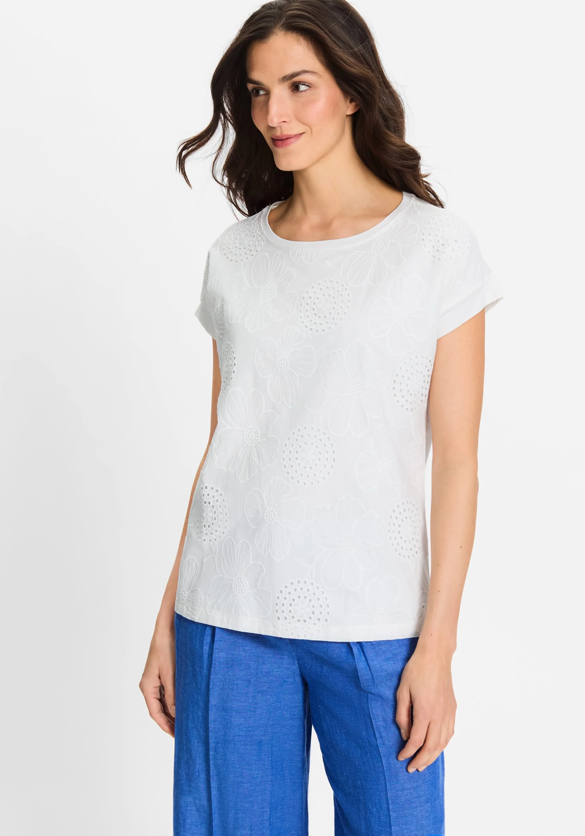 Eyelet Embroidered T-Shirt