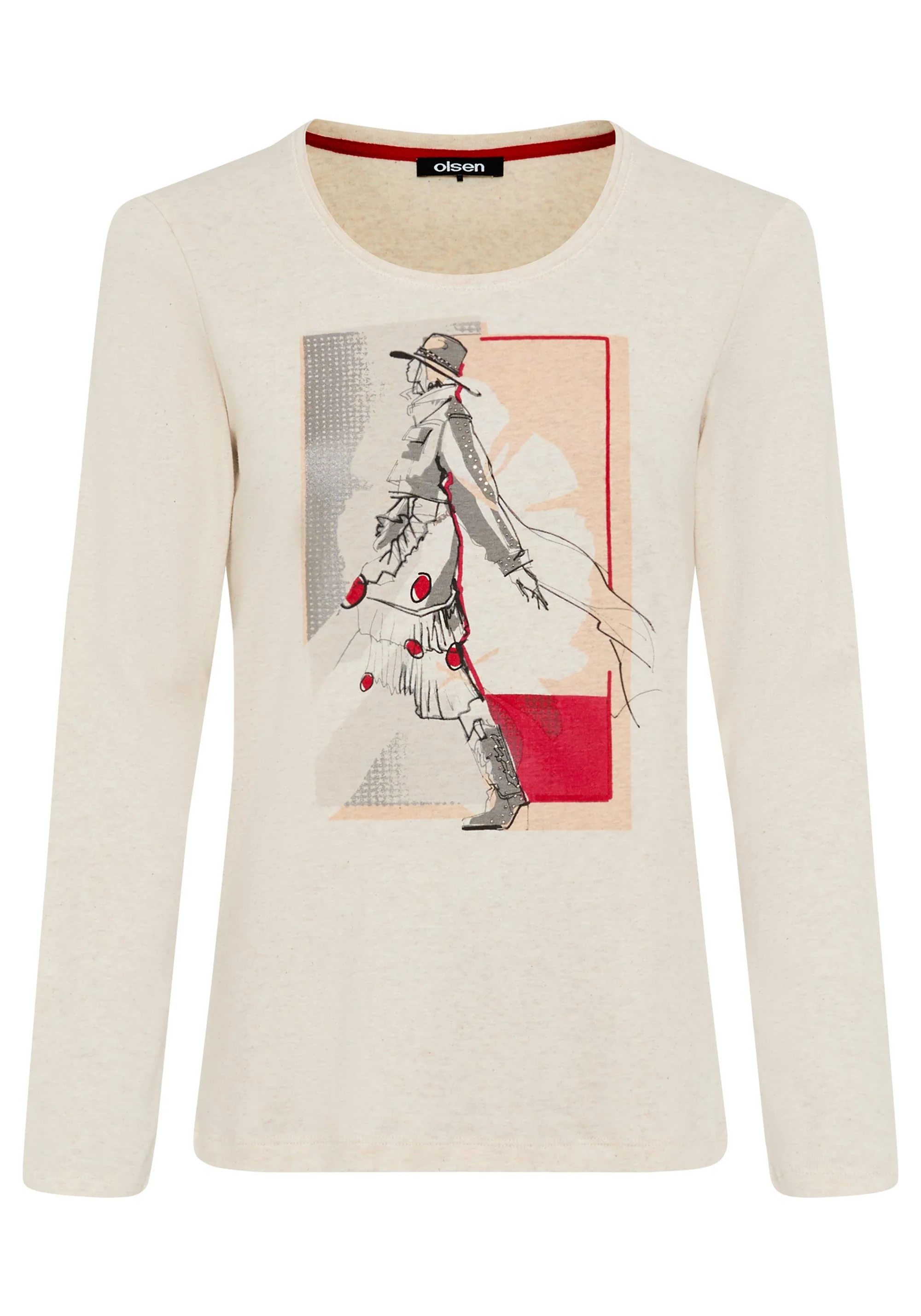 Fashion Girl Placement Print T-Shirt - Image 5
