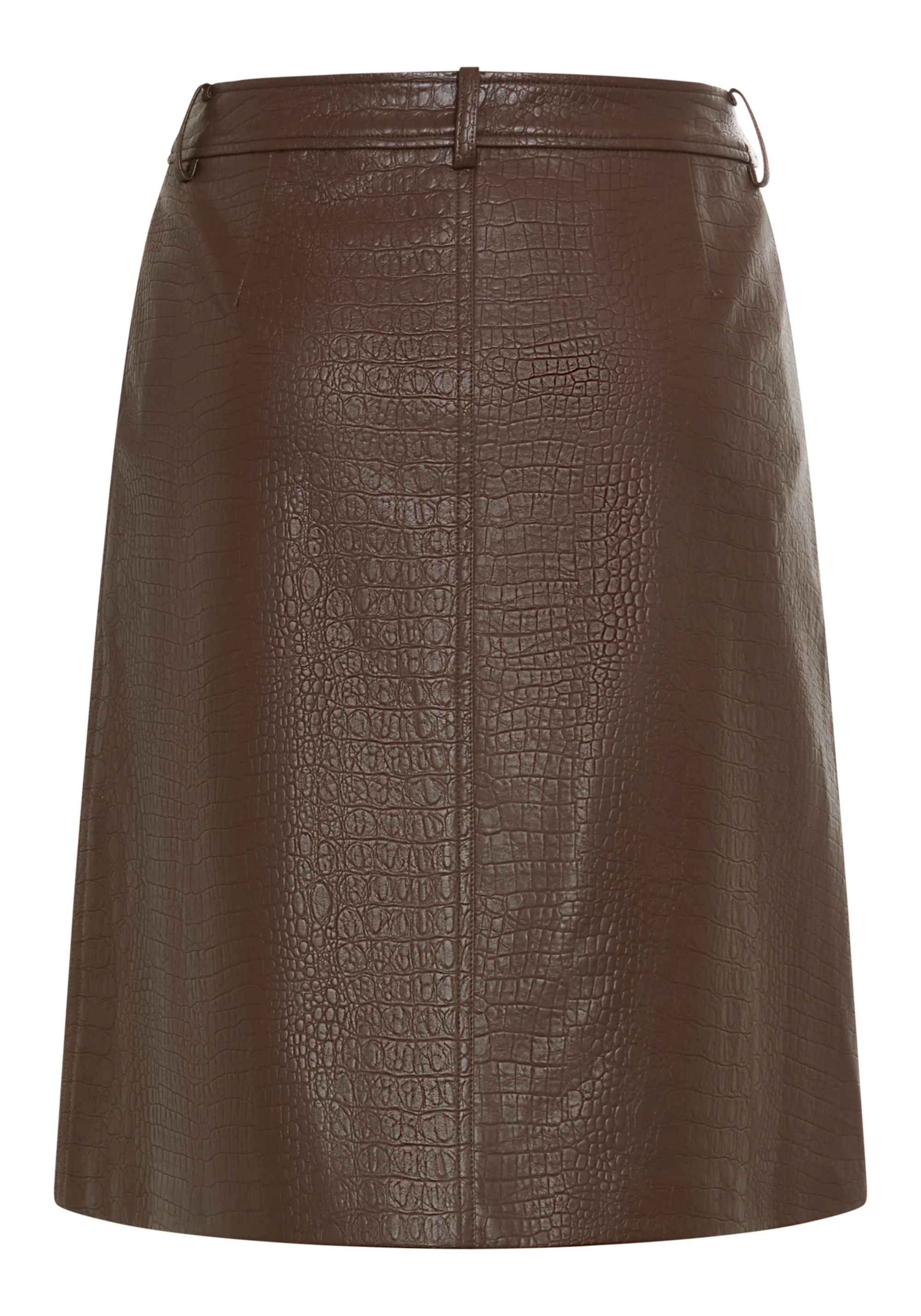 Faux Croc A-Line Skirt - Image 7