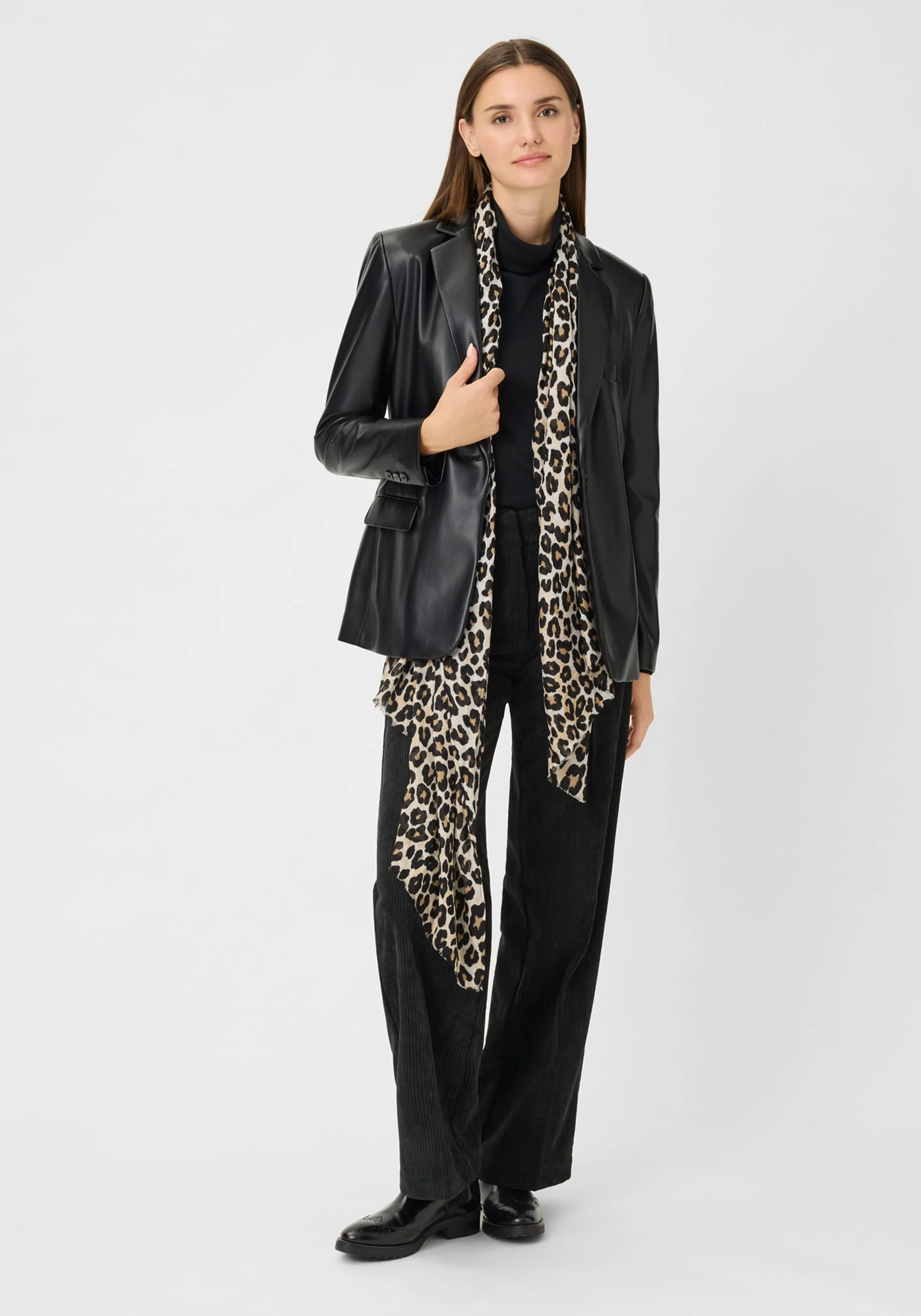 Faux Leather Blazer - Image 5