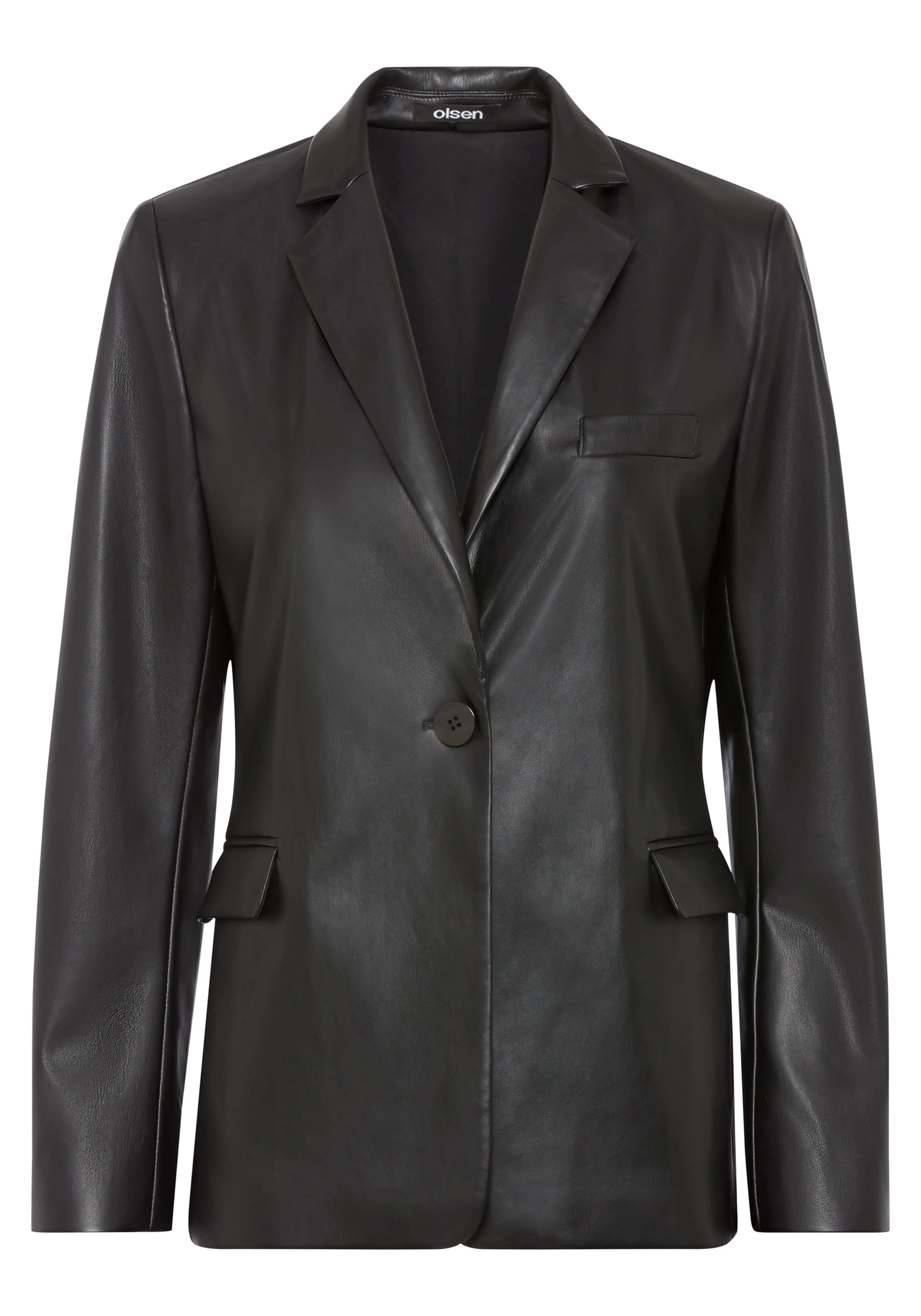 Faux Leather Blazer - Image 6