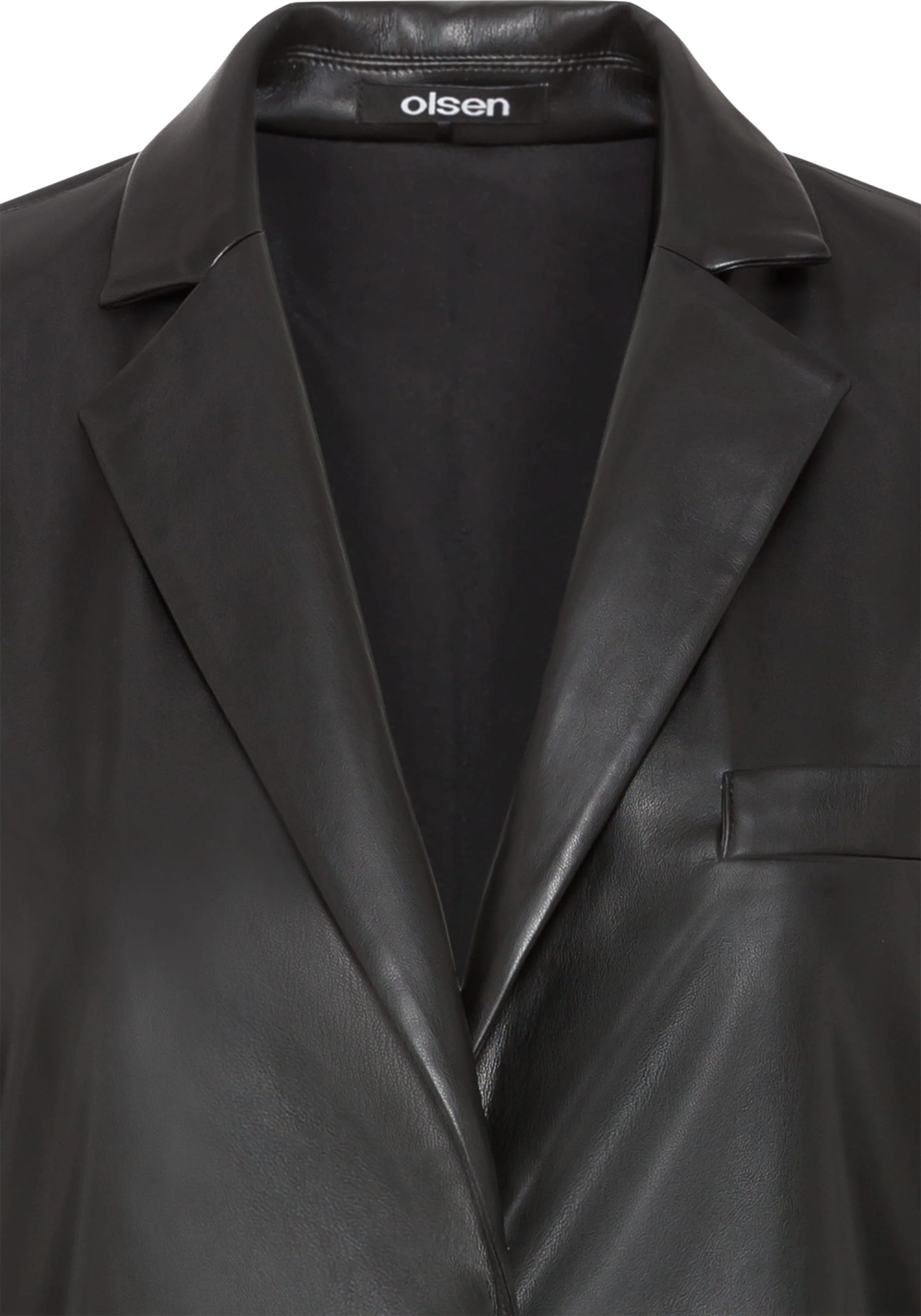 Faux Leather Blazer - Image 8