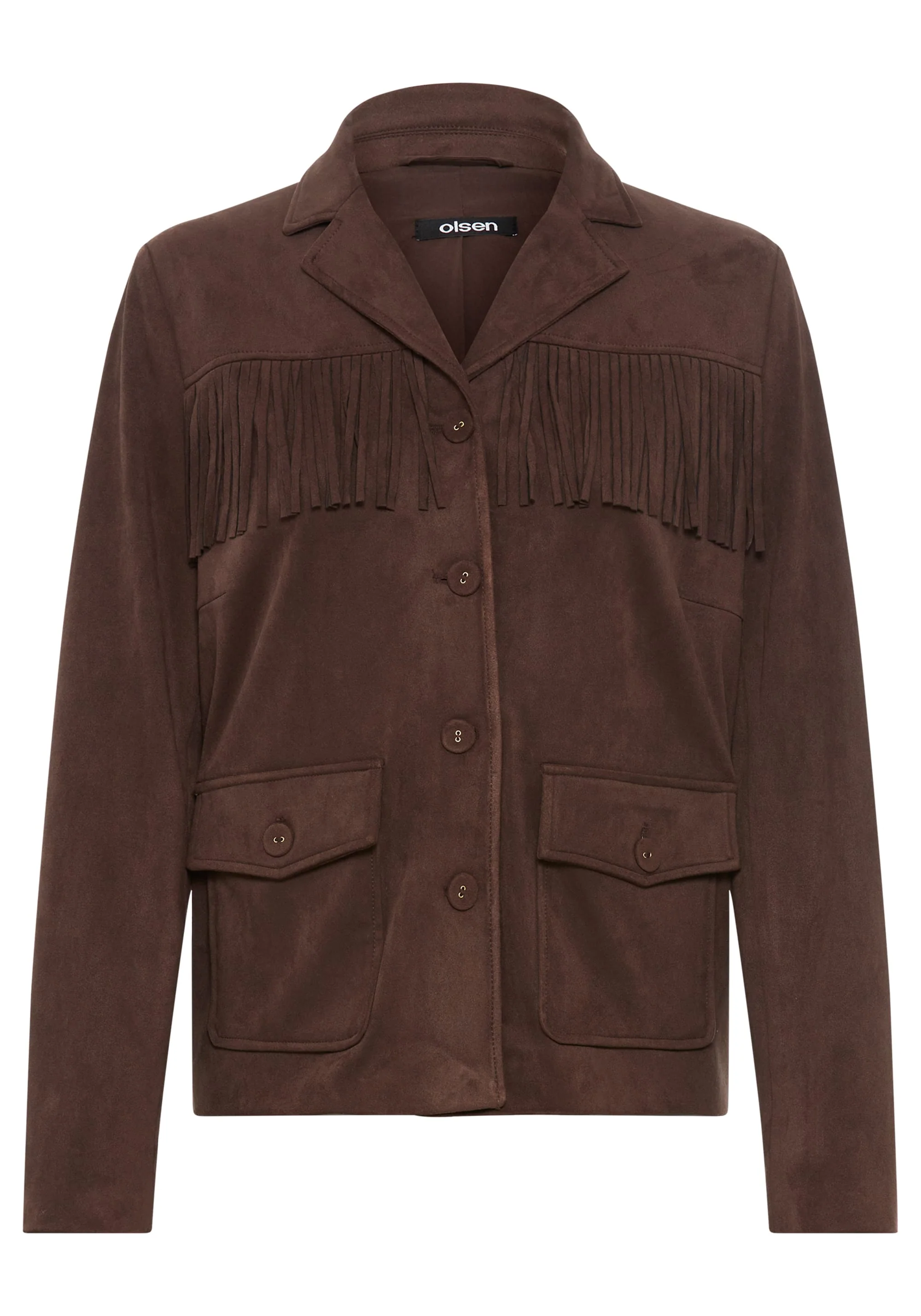 Faux Suede Fringe Jacket - Image 3