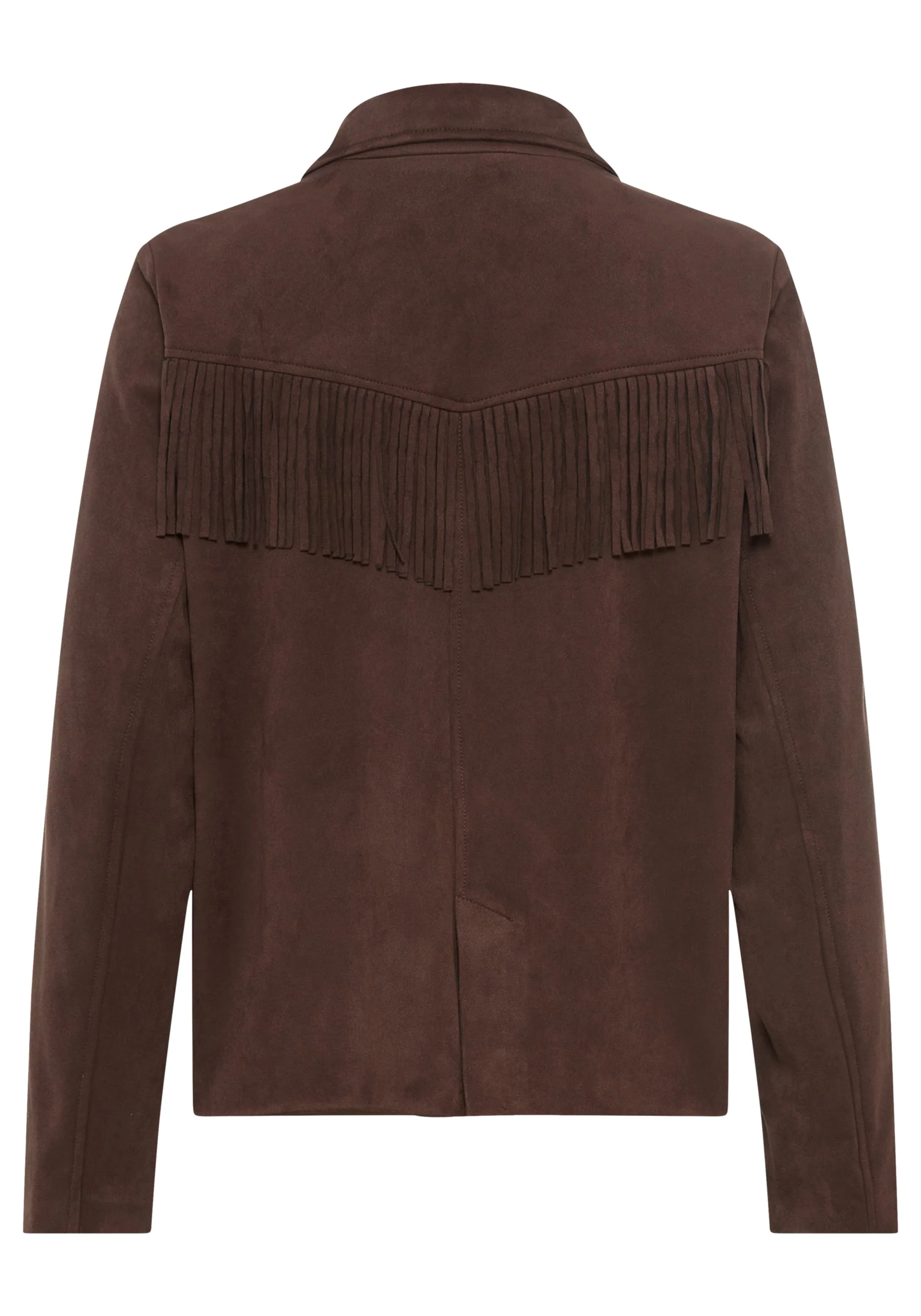 Faux Suede Fringe Jacket - Image 4