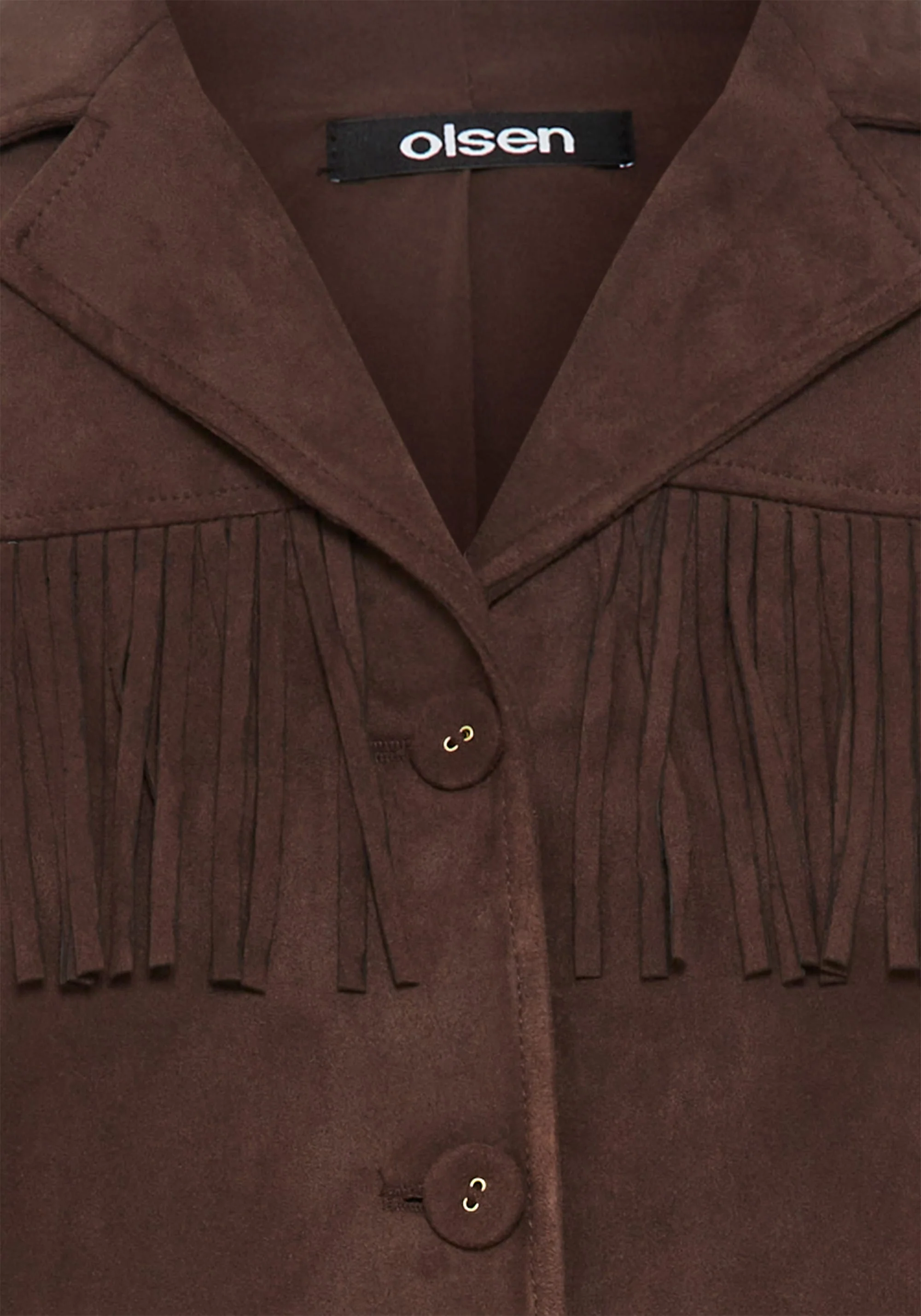 Faux Suede Fringe Jacket - Image 5