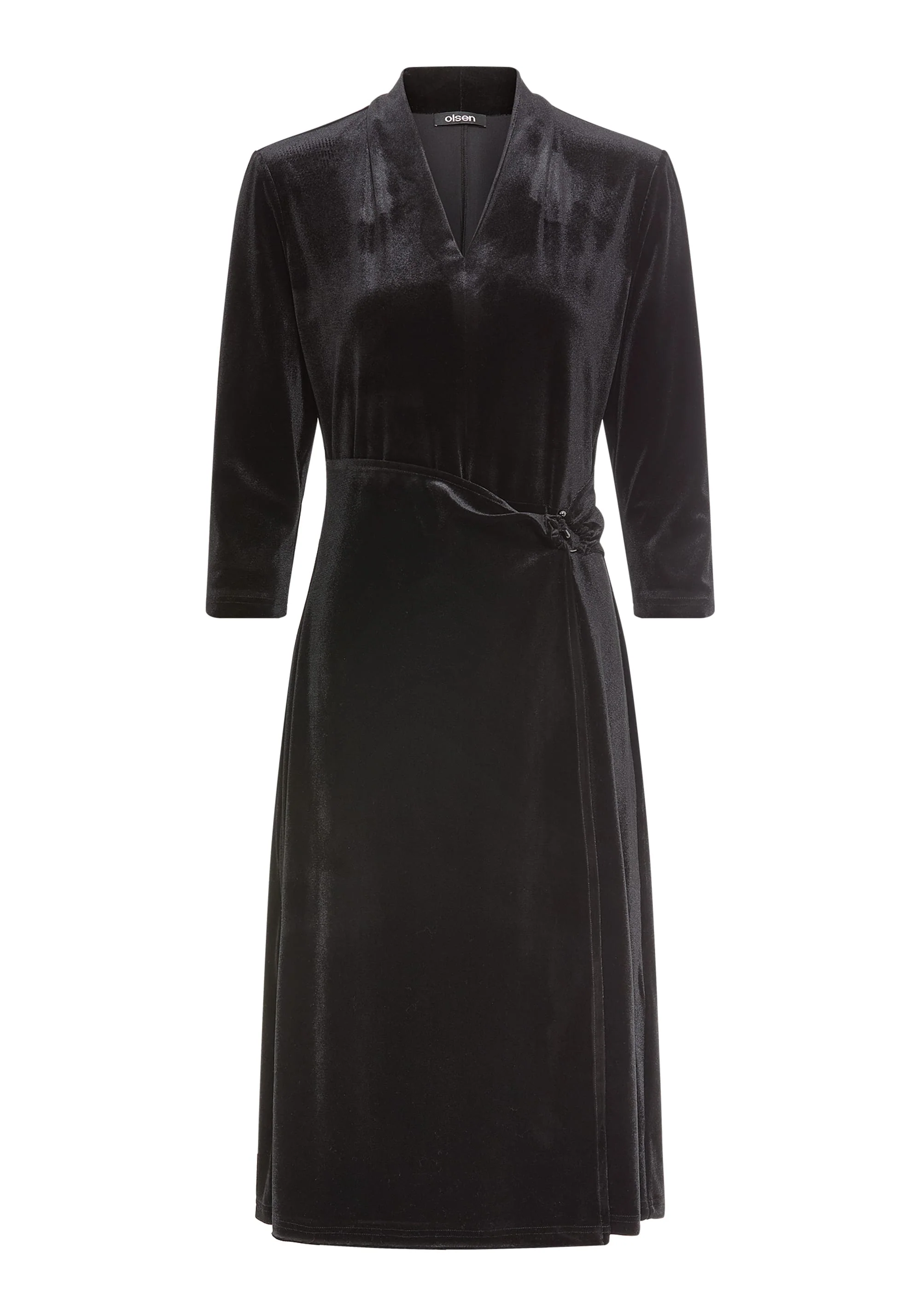 Faux Wrap Velvet Dress - Image 6