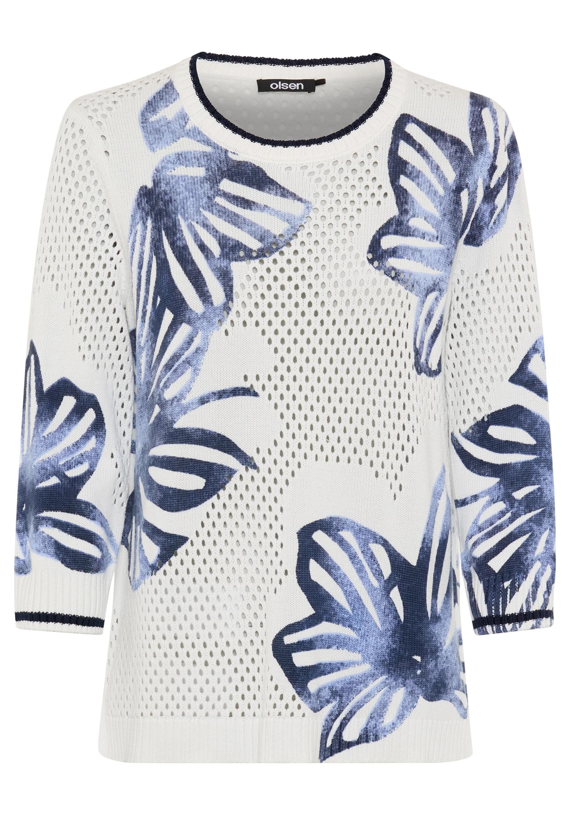 Floral Ajour Knit Sweater - Image 6