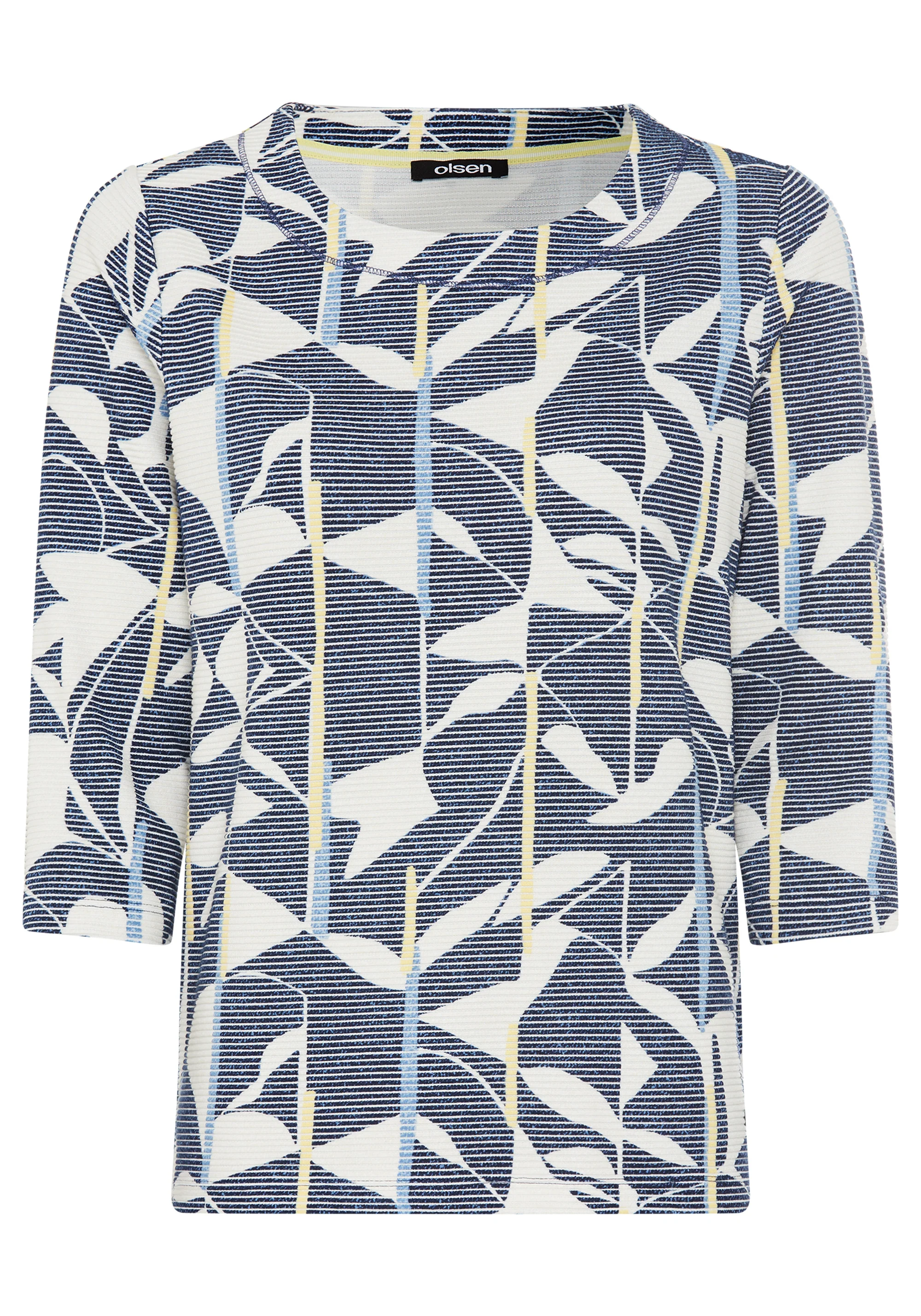 Floral Rib Knit Jersey Top - Image 3
