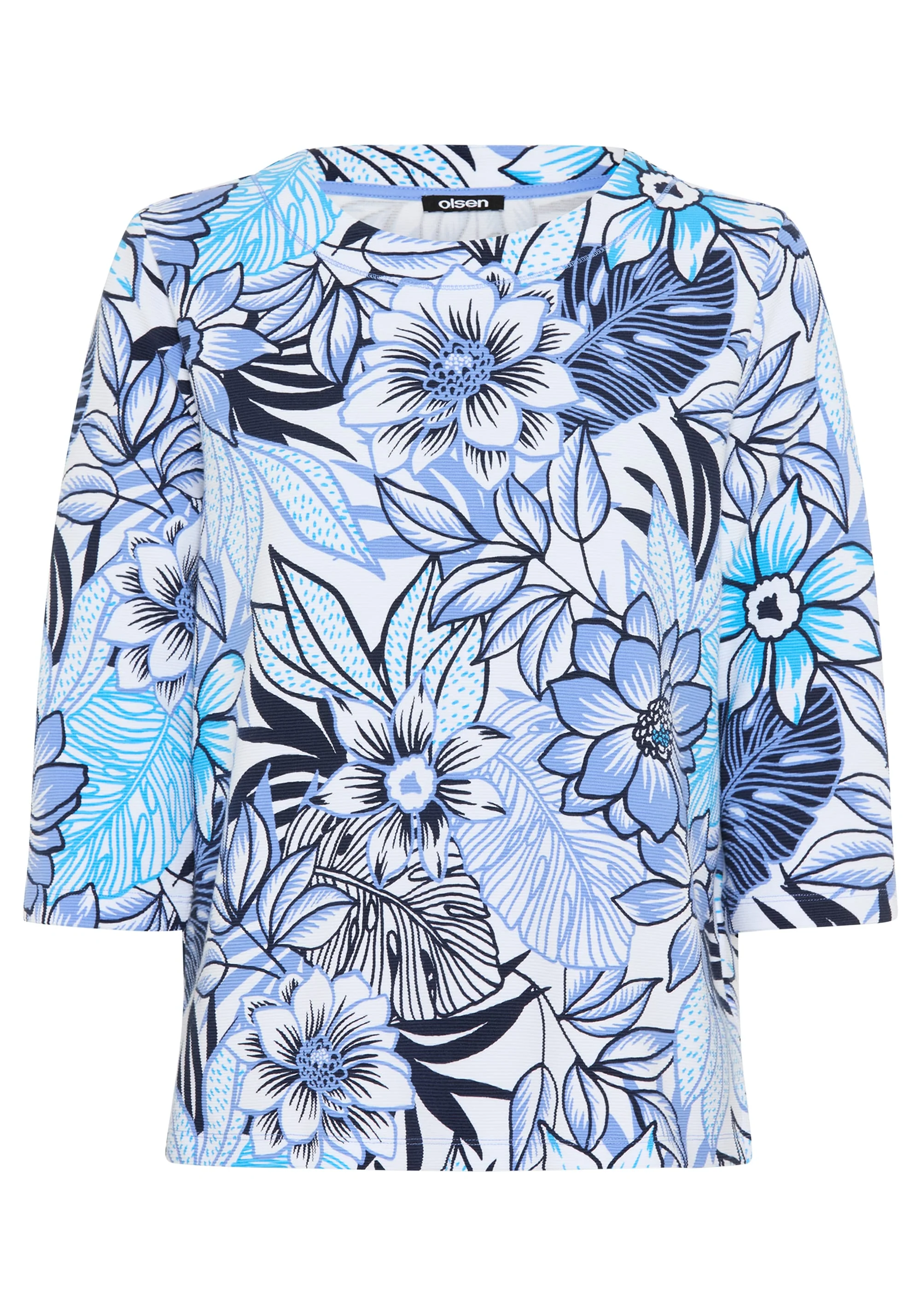 Floral Rib Knit Jersey Top - Image 6