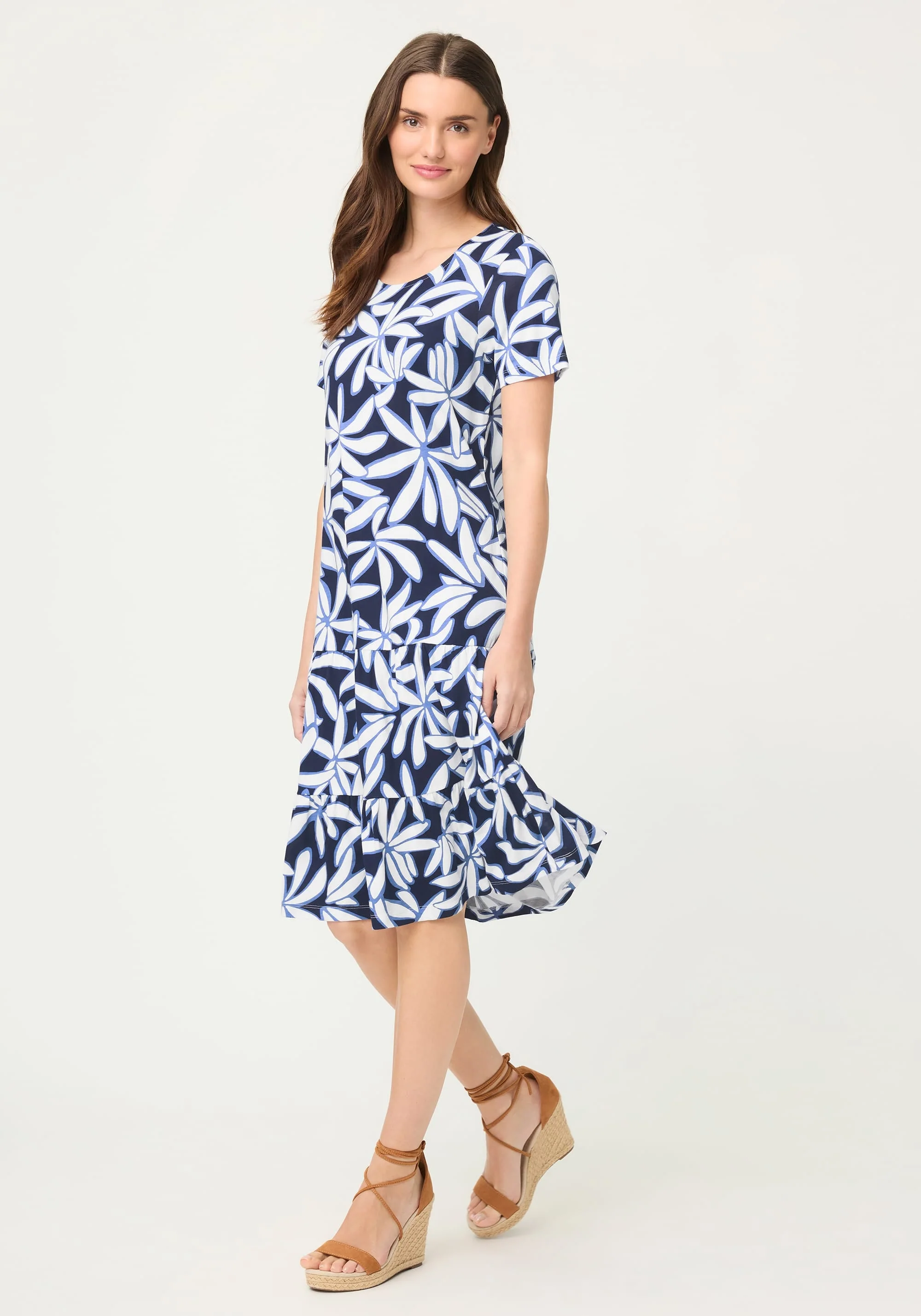 Floral Tiered T-Shirt Dress