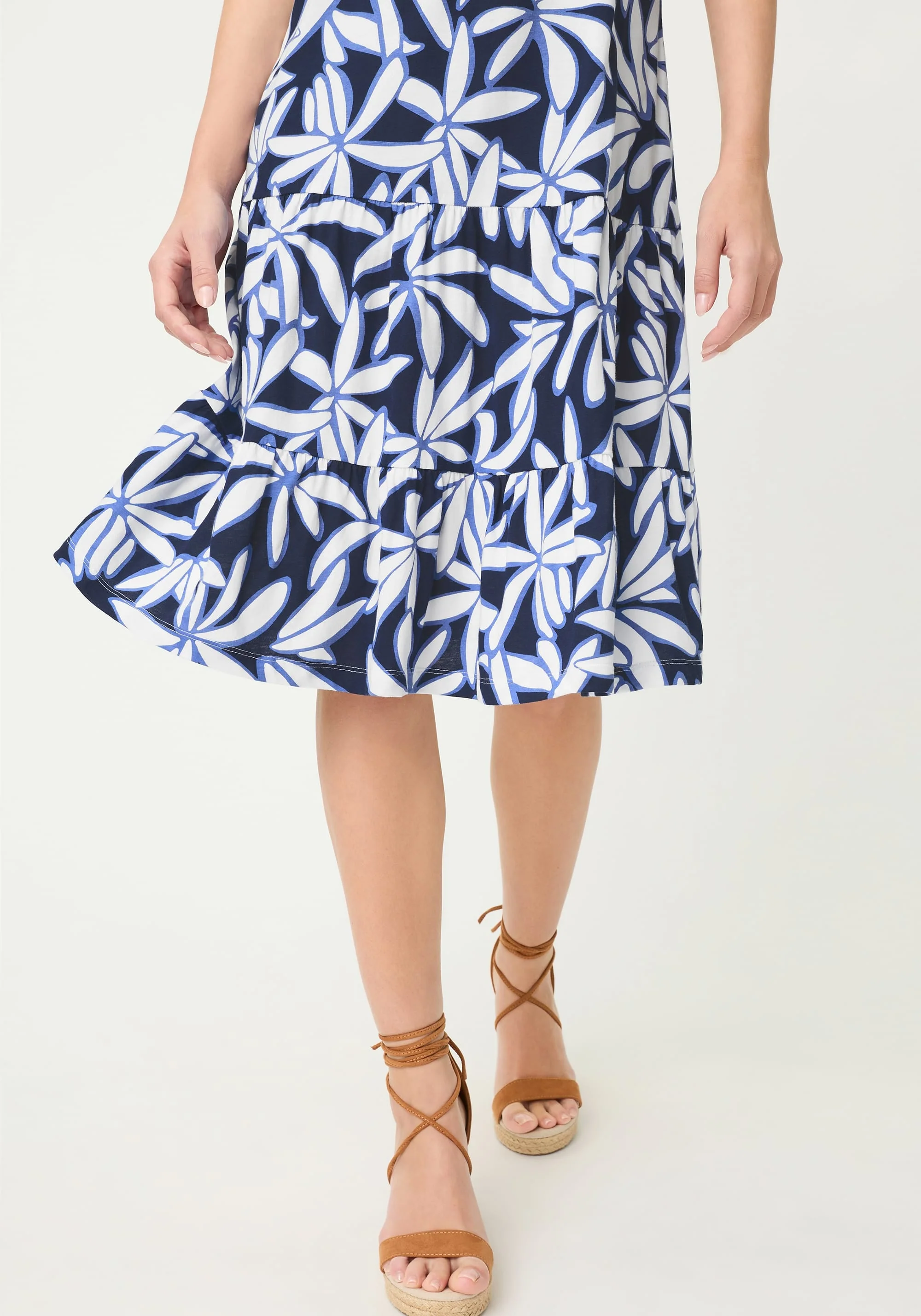 Floral Tiered T-Shirt Dress - Image 4