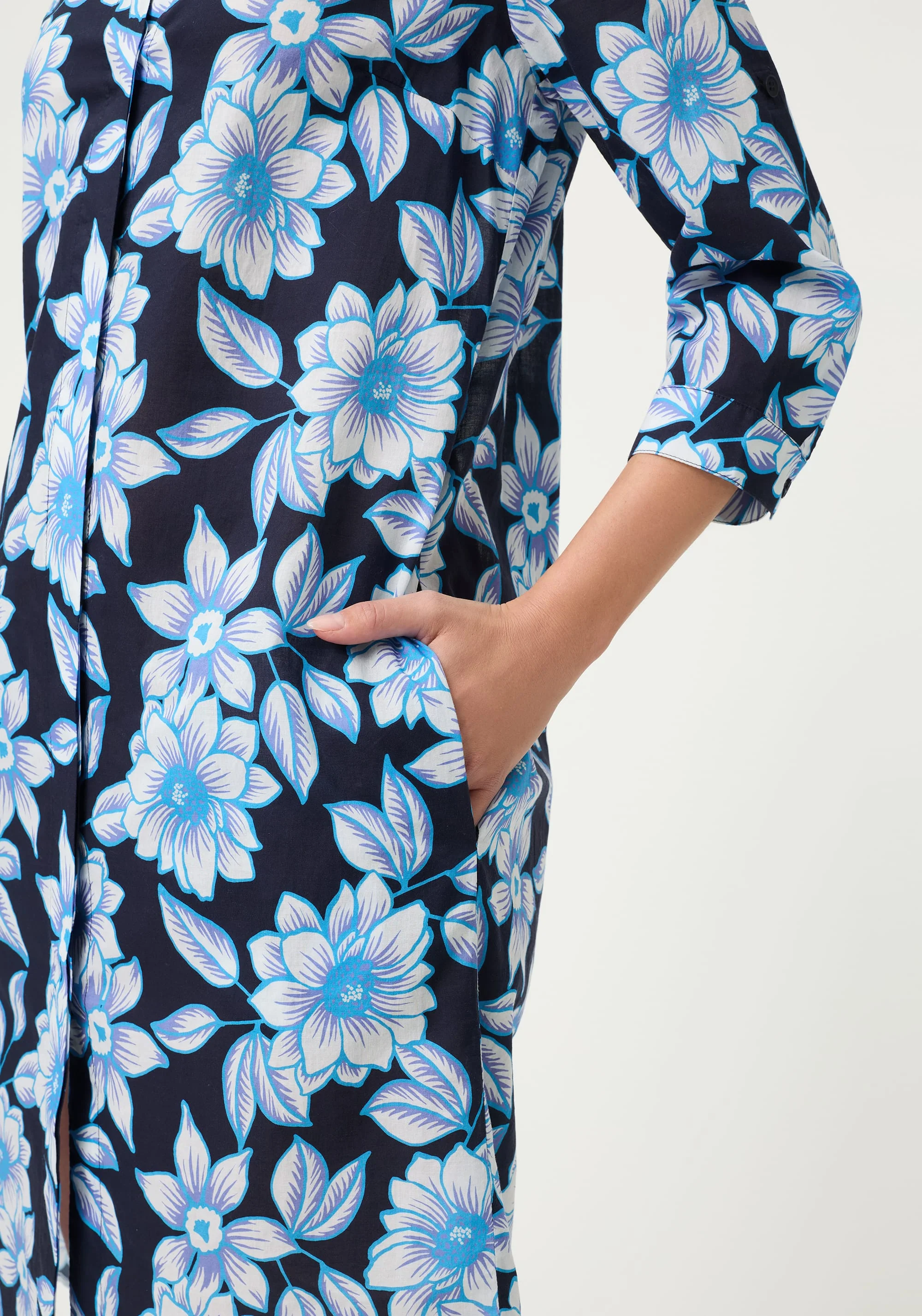 Floral Tunic Shirt Dress - Image 5