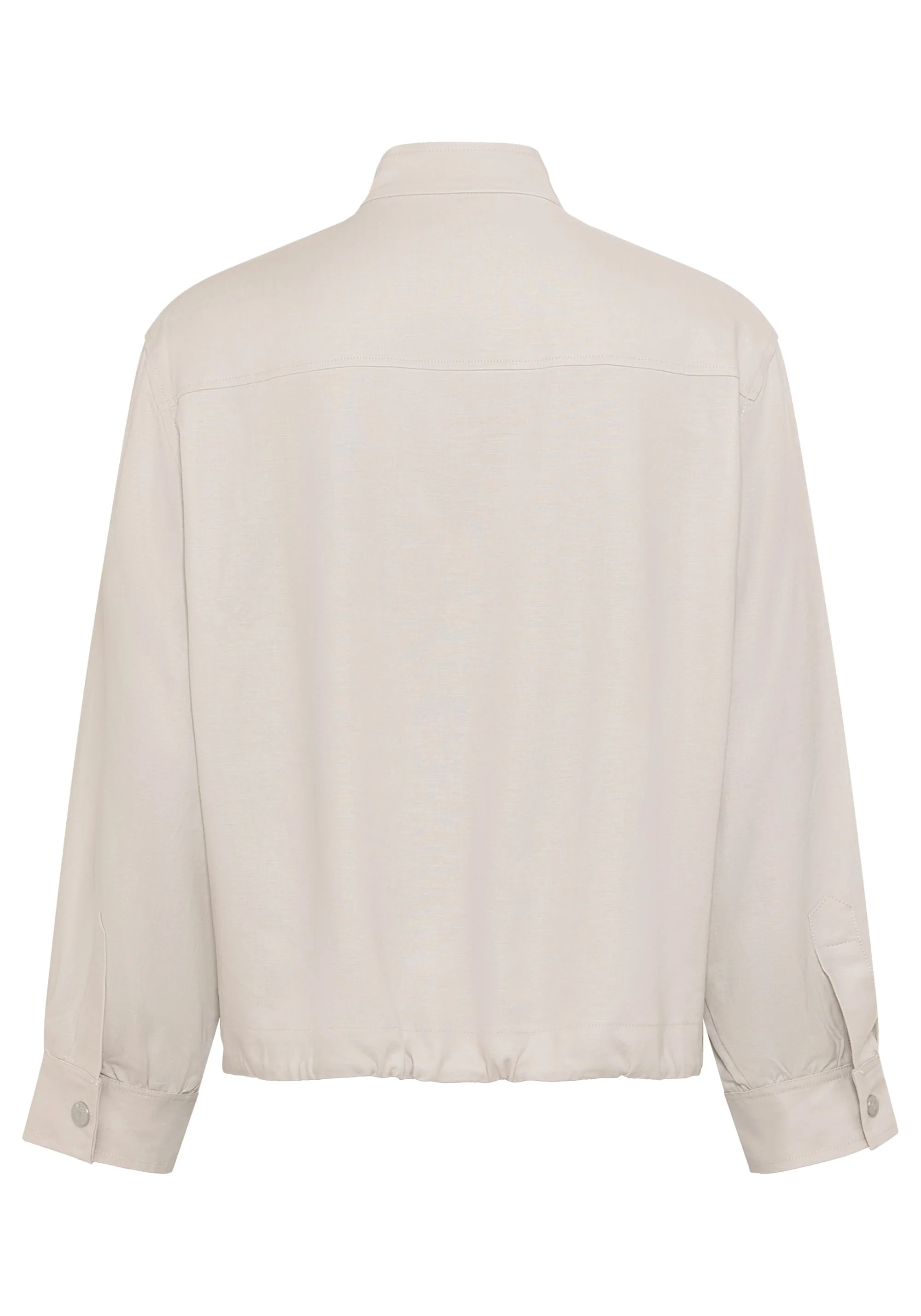 Funnel Neck Linen Blend Jacket - Image 6