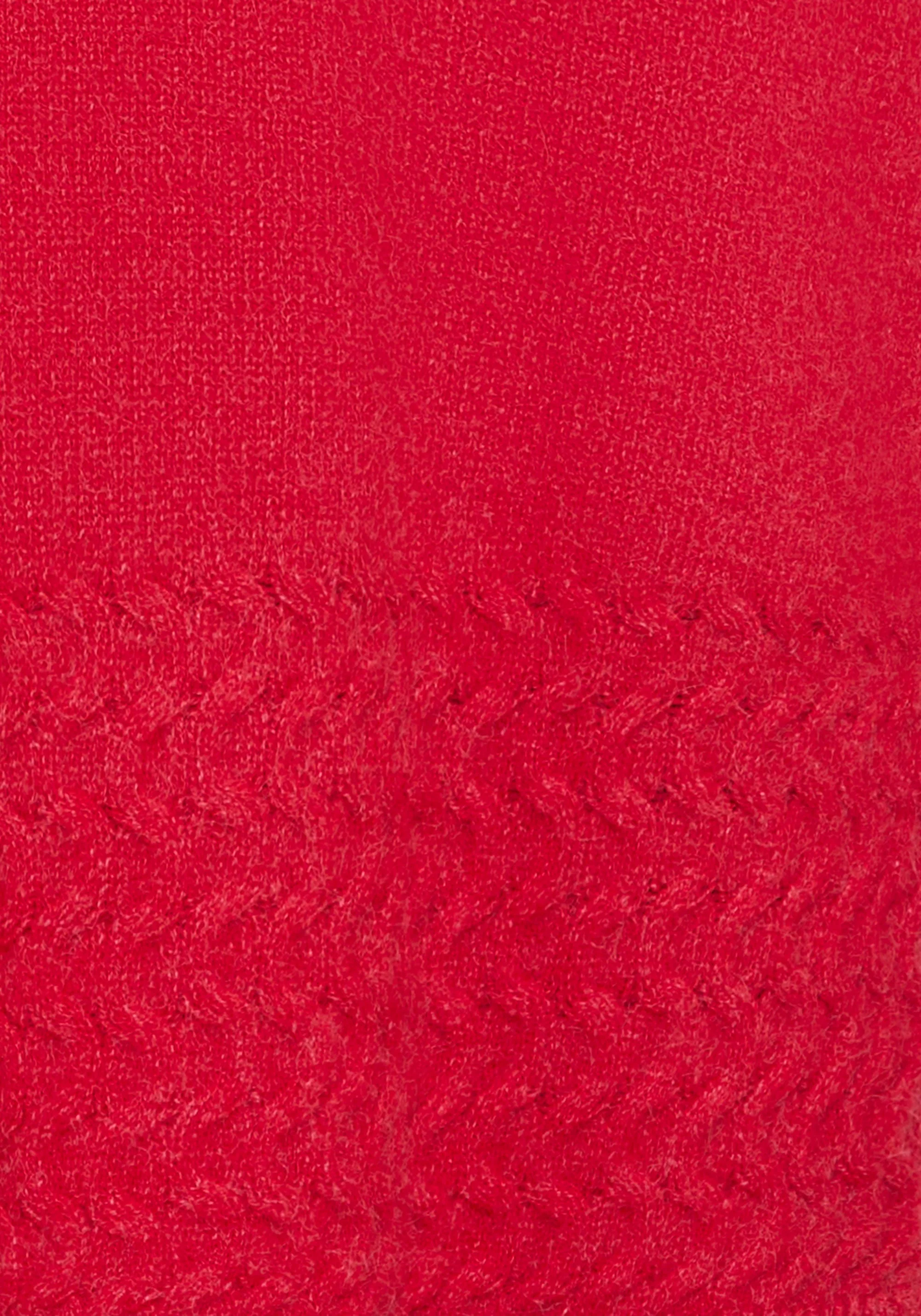 Funnel Neck Sweater with Cable Knit Trim - Image 7