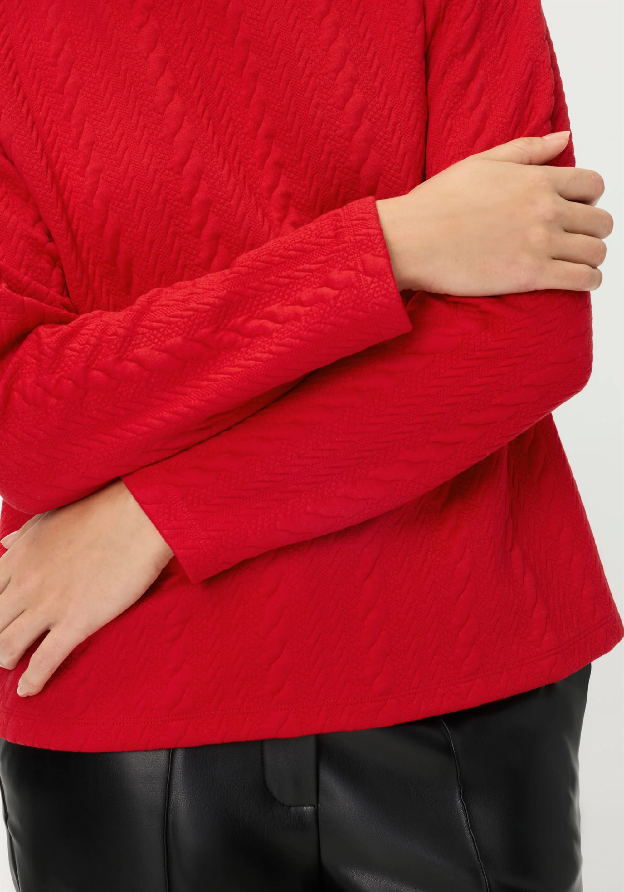 Funnel Neck Textured Jersey - Image 3