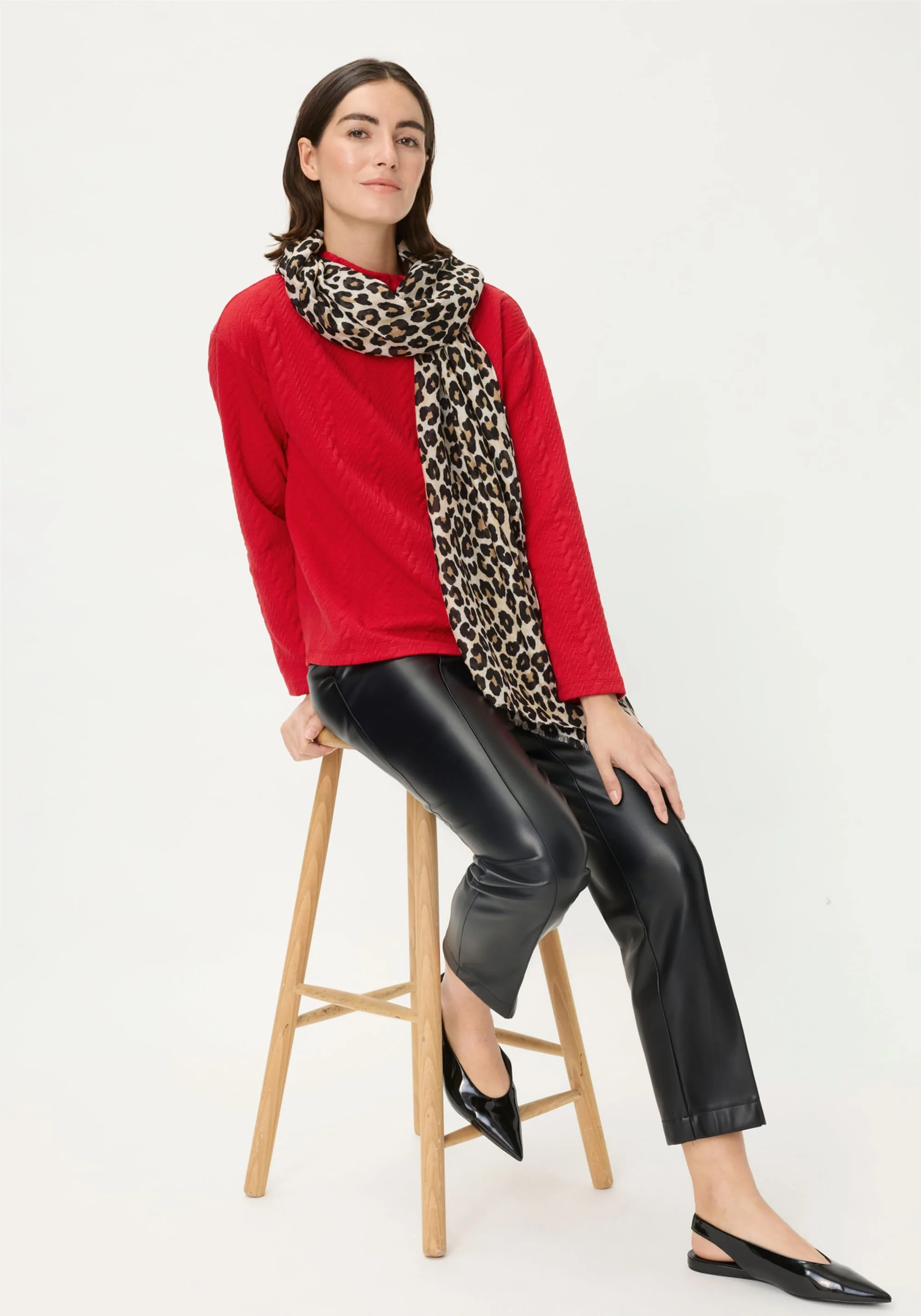 Funnel Neck Textured Jersey - Image 5