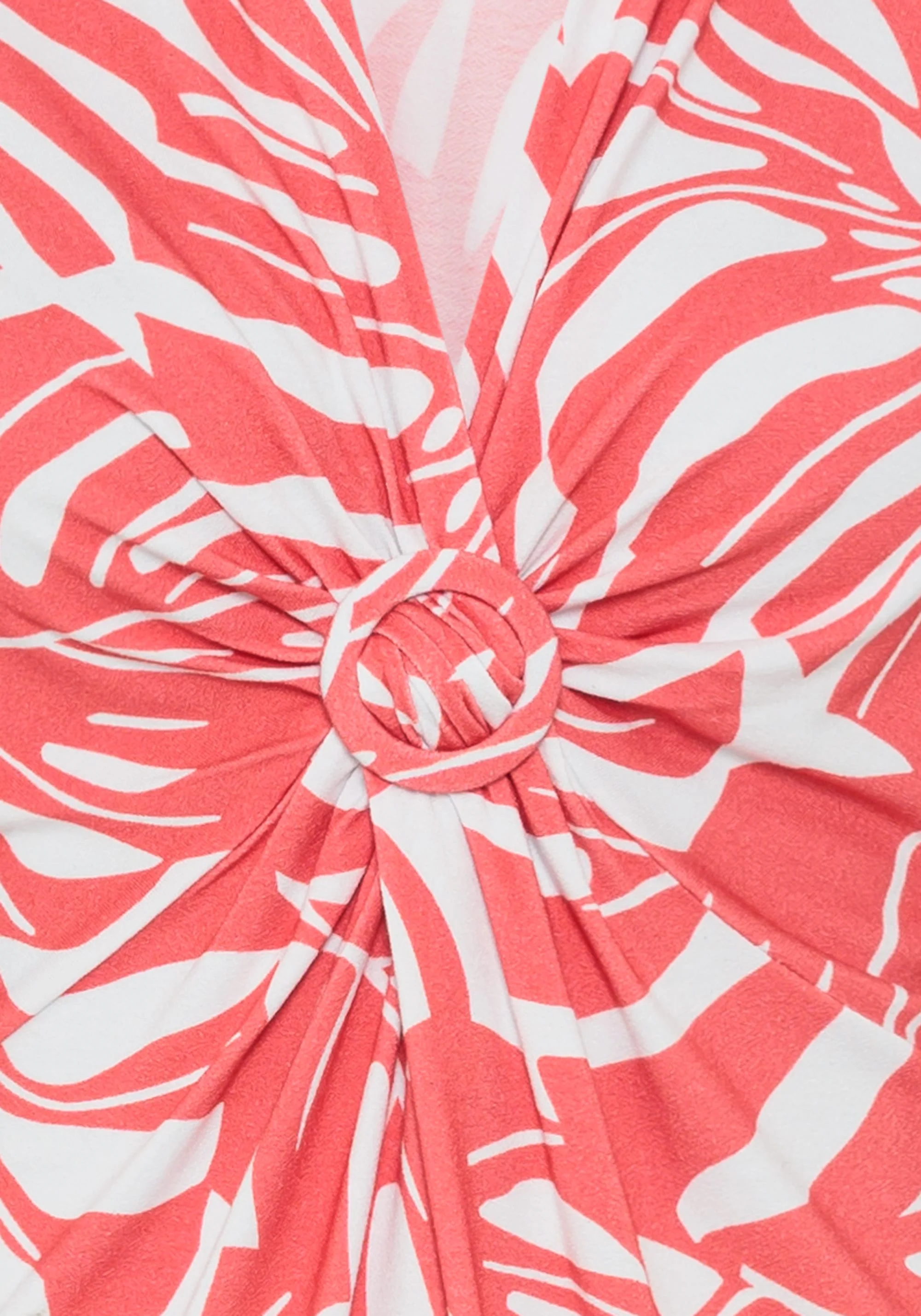 Gathered Front Tropic Print Shell - Image 10