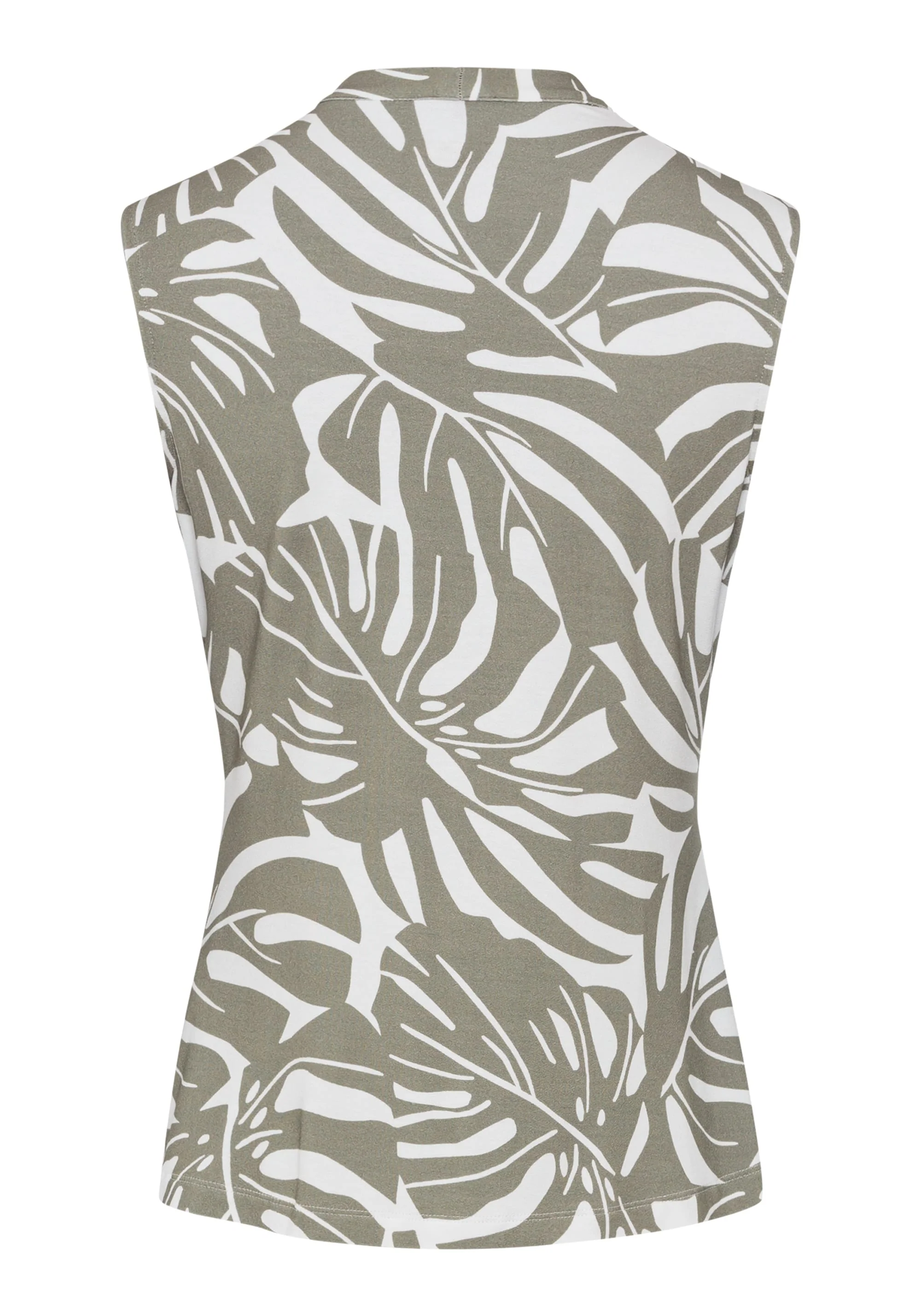 Gathered Front Tropic Print Shell - Image 4