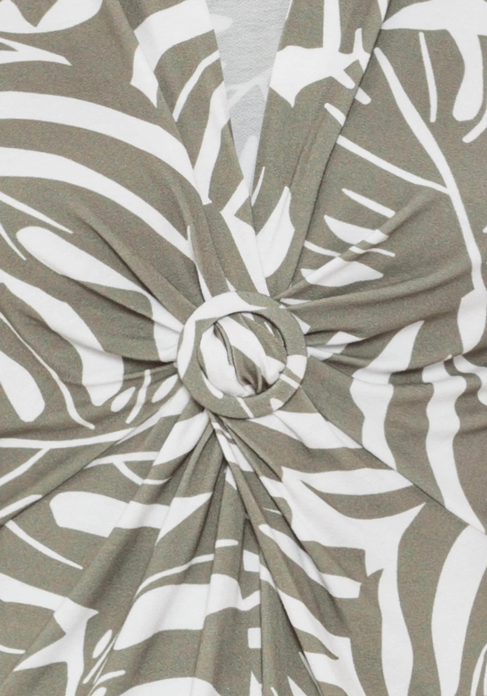 Gathered Front Tropic Print Shell - Image 5