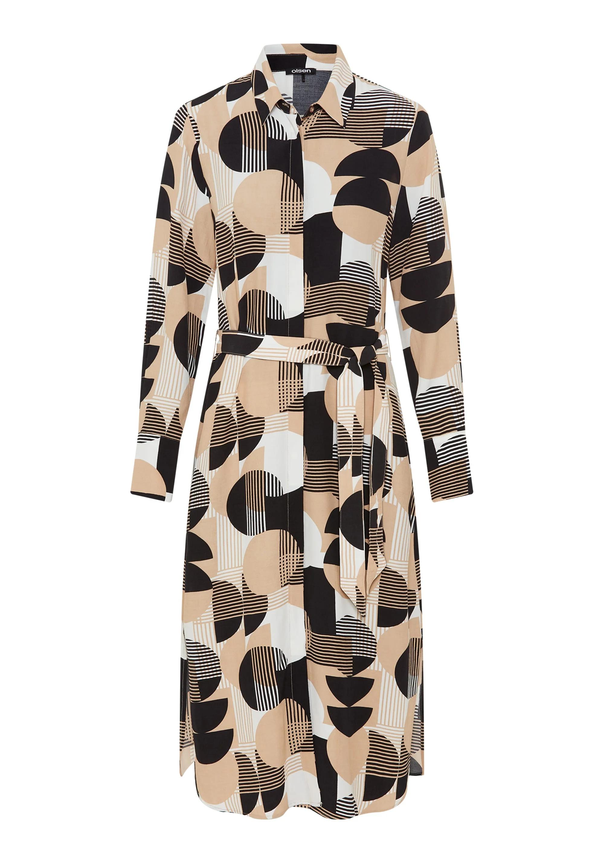 Geo Mixed Shirt Dress - Image 6