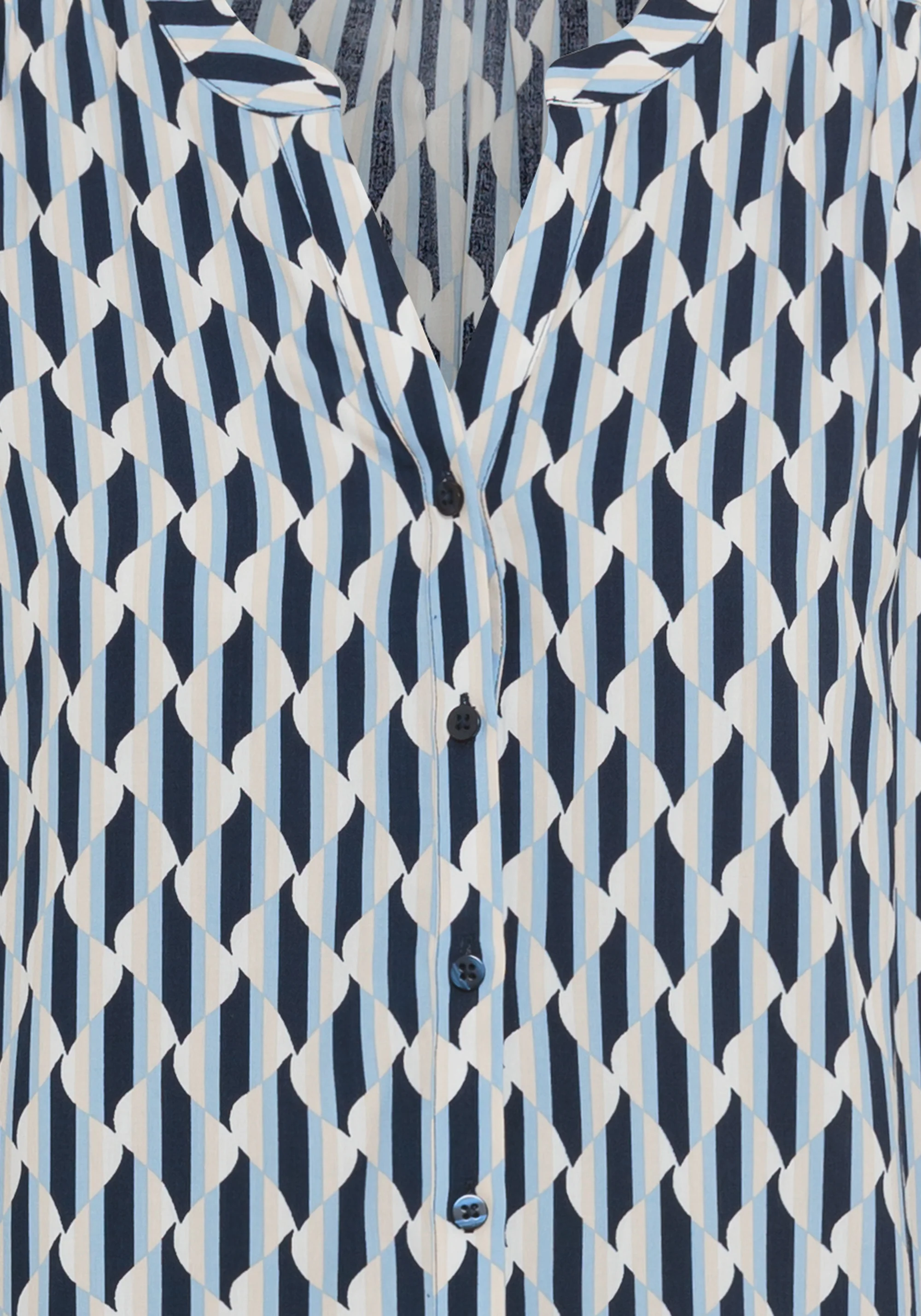Geo Print Tunic Shirt - Image 5