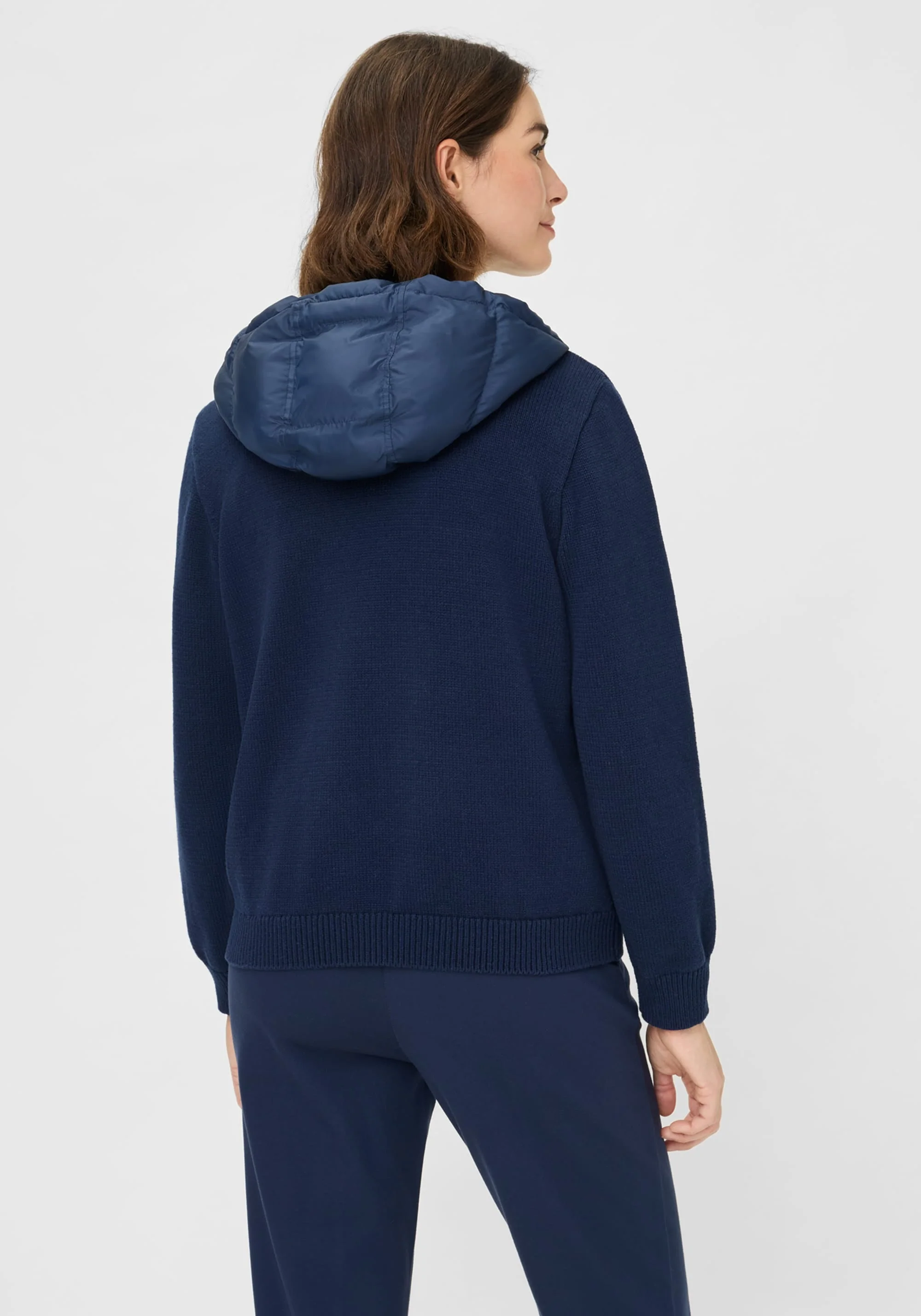 Heavy Zip Front Hooded Cardigan - Image 3