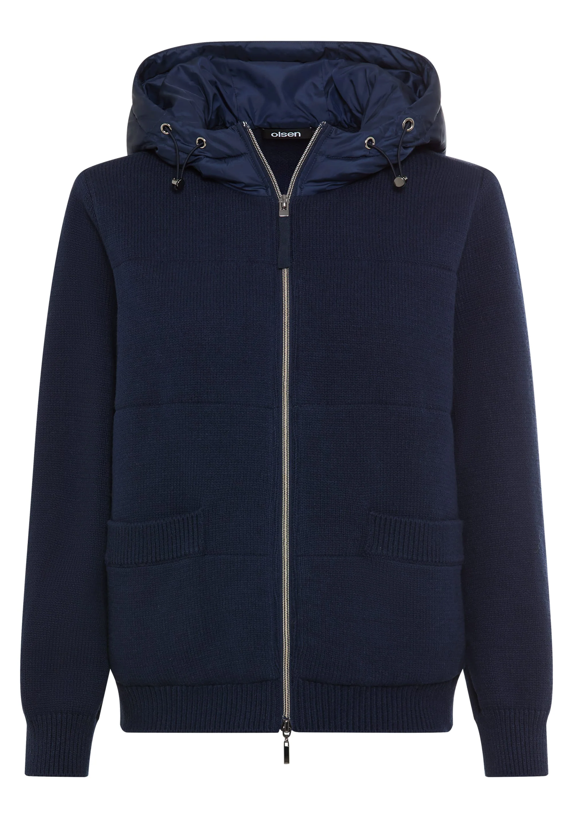 Heavy Zip Front Hooded Cardigan - Image 5
