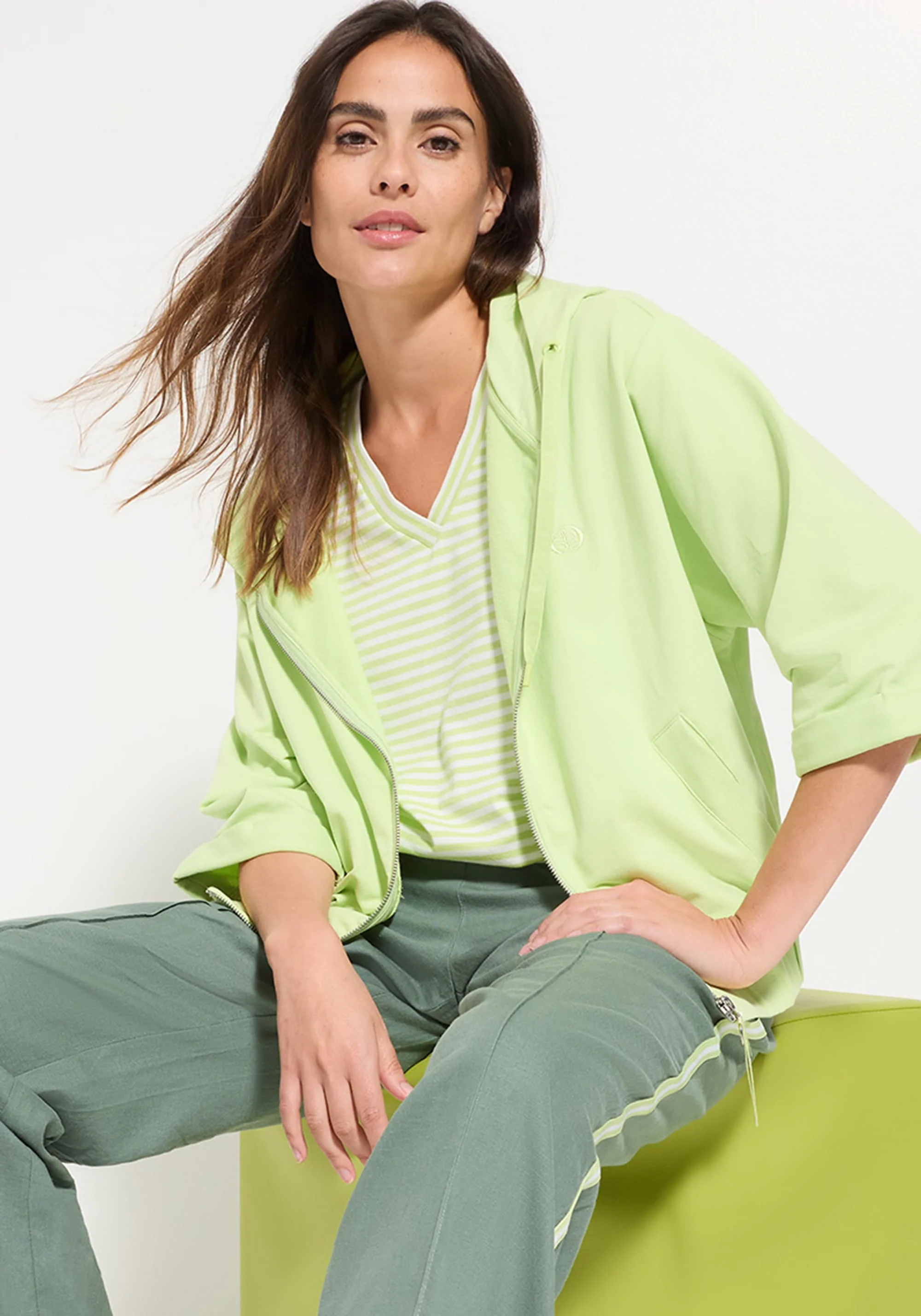 Hooded Jersey Zip Jacket